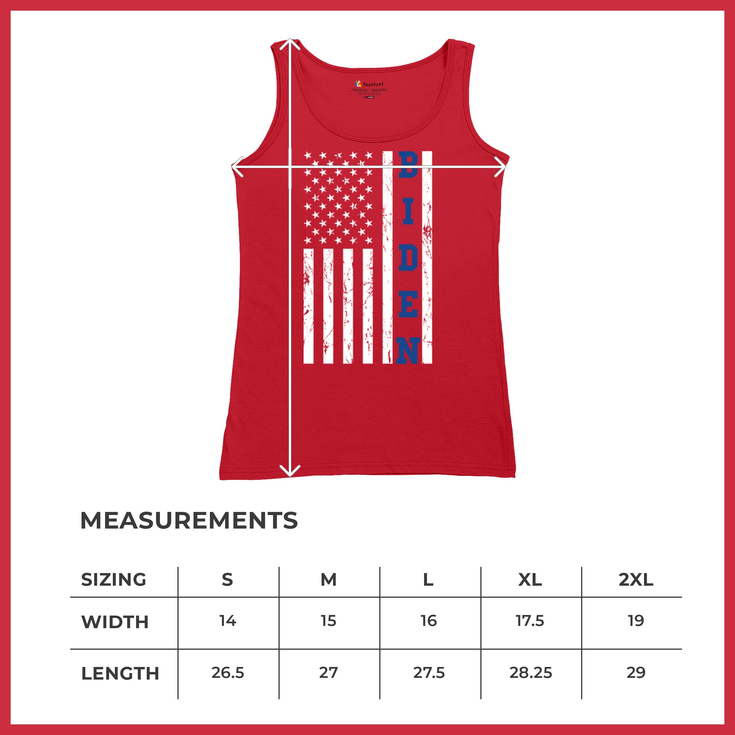 Joe Biden Flag 2024 Women's Tank Top Democrats President Political - Picture 15 of 29