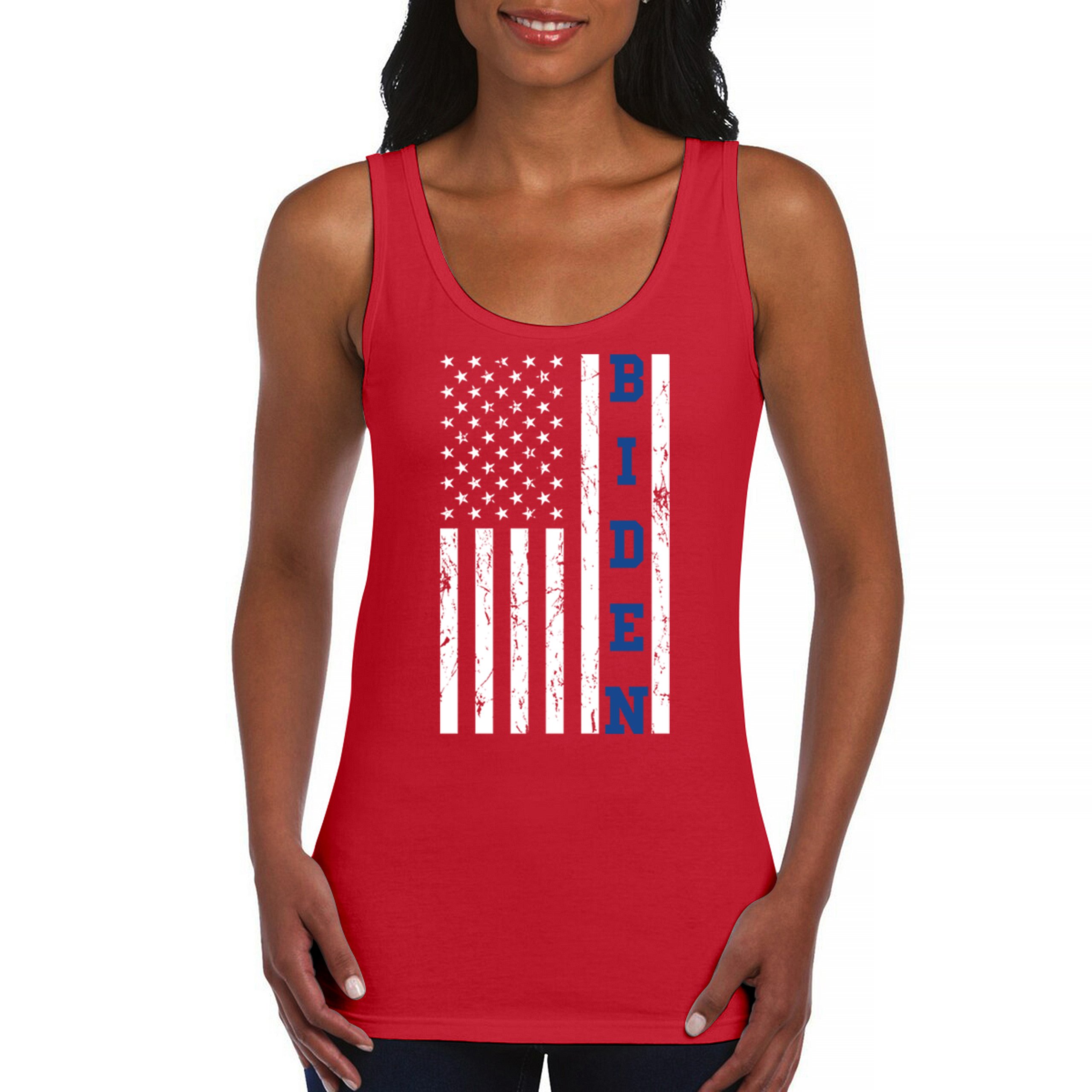 Joe Biden Flag 2024 Women's Tank Top Democrats President Political - Picture 9 of 29