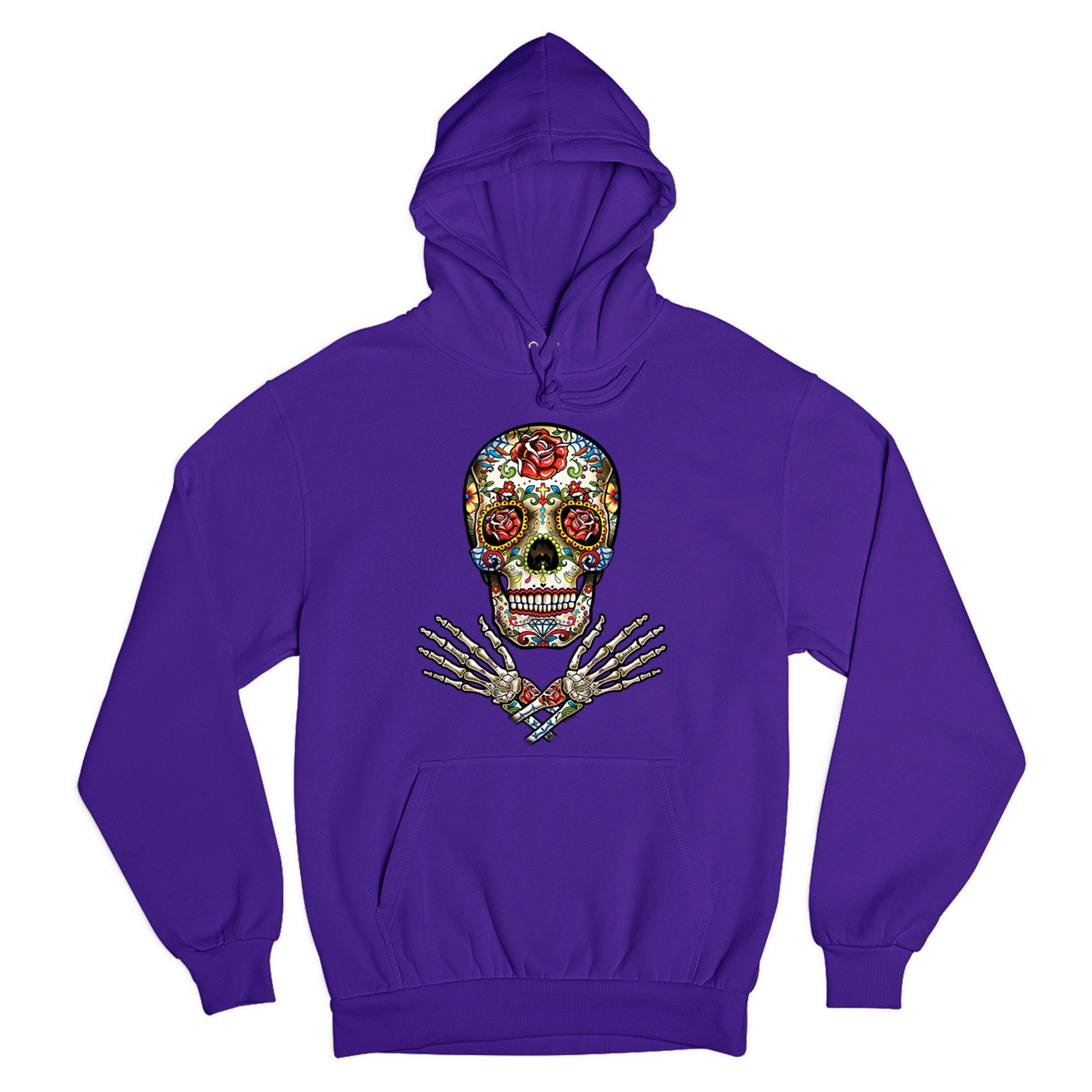 Calavera Arms Crossed Sweatshirt Dia de los Muertos Day of the Dead Hoodie