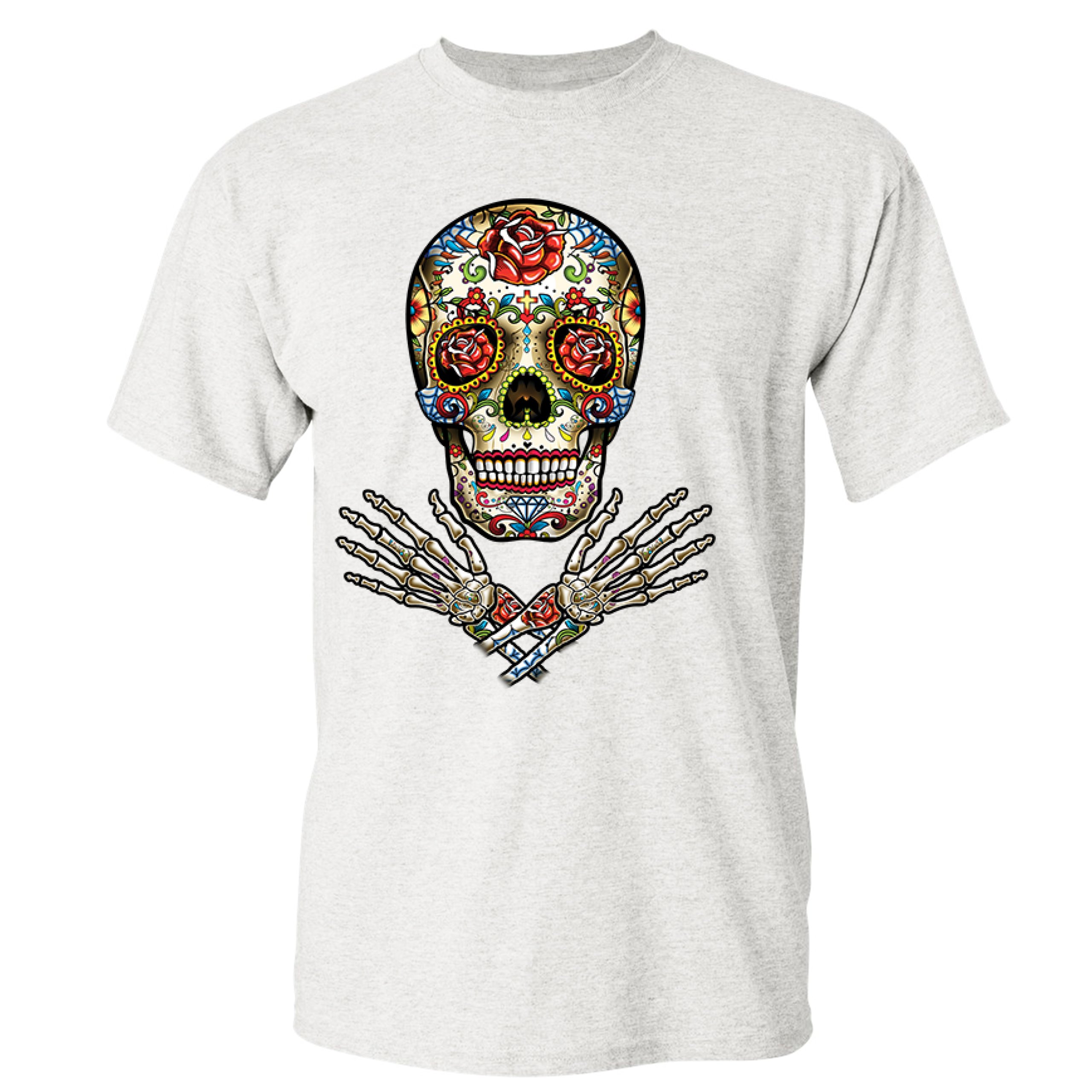 Calavera Arms Crossed T-shirt Dia de los Muertos Day of the Dead Men's ...