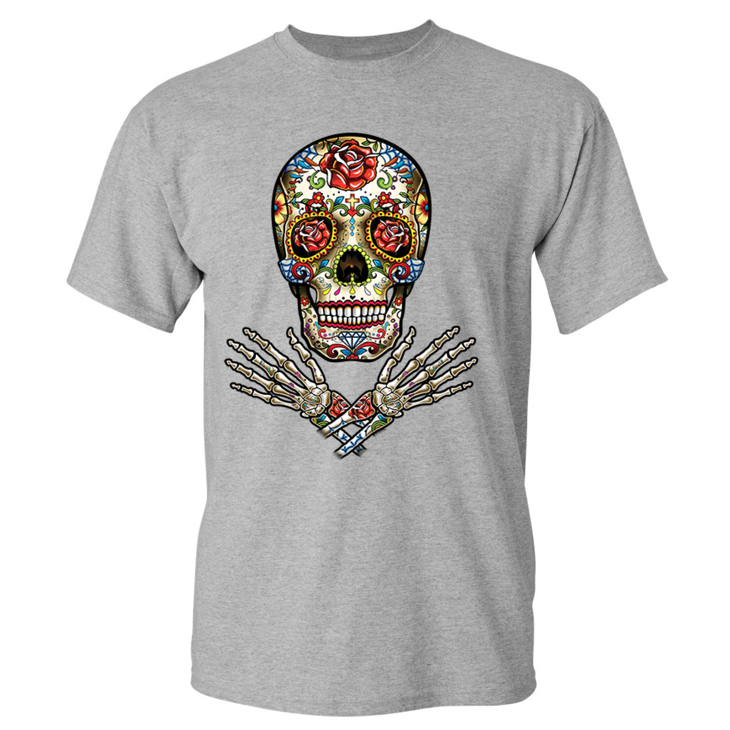 Calavera Arms Crossed T-shirt Dia de los Muertos Day of the Dead Men's ...