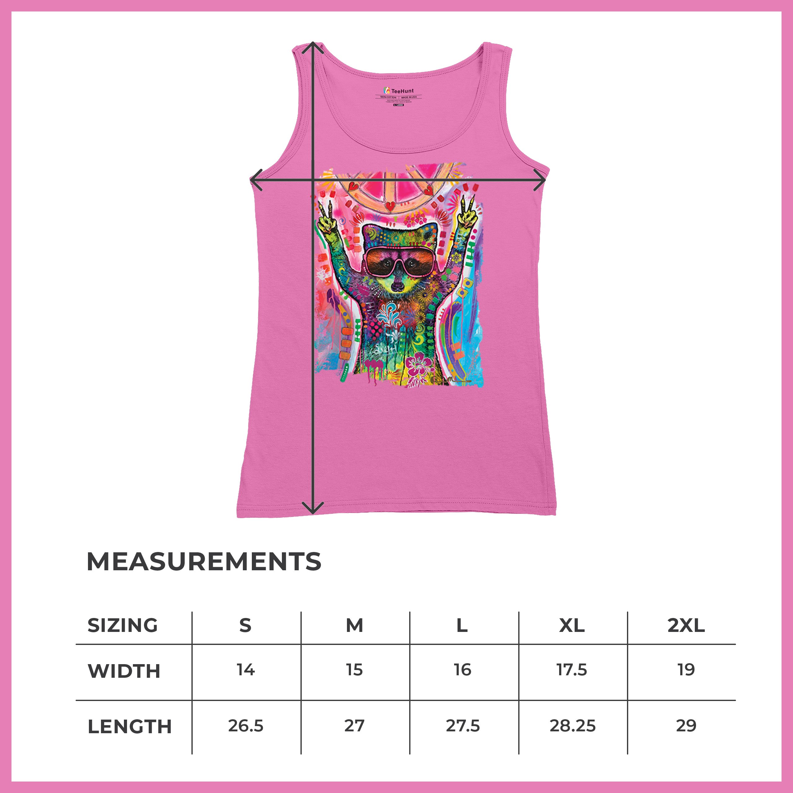 Dean Russo Cosmic Trash Panda Women's Tank Top Funny Weird Hippie - Picture 36 of 36