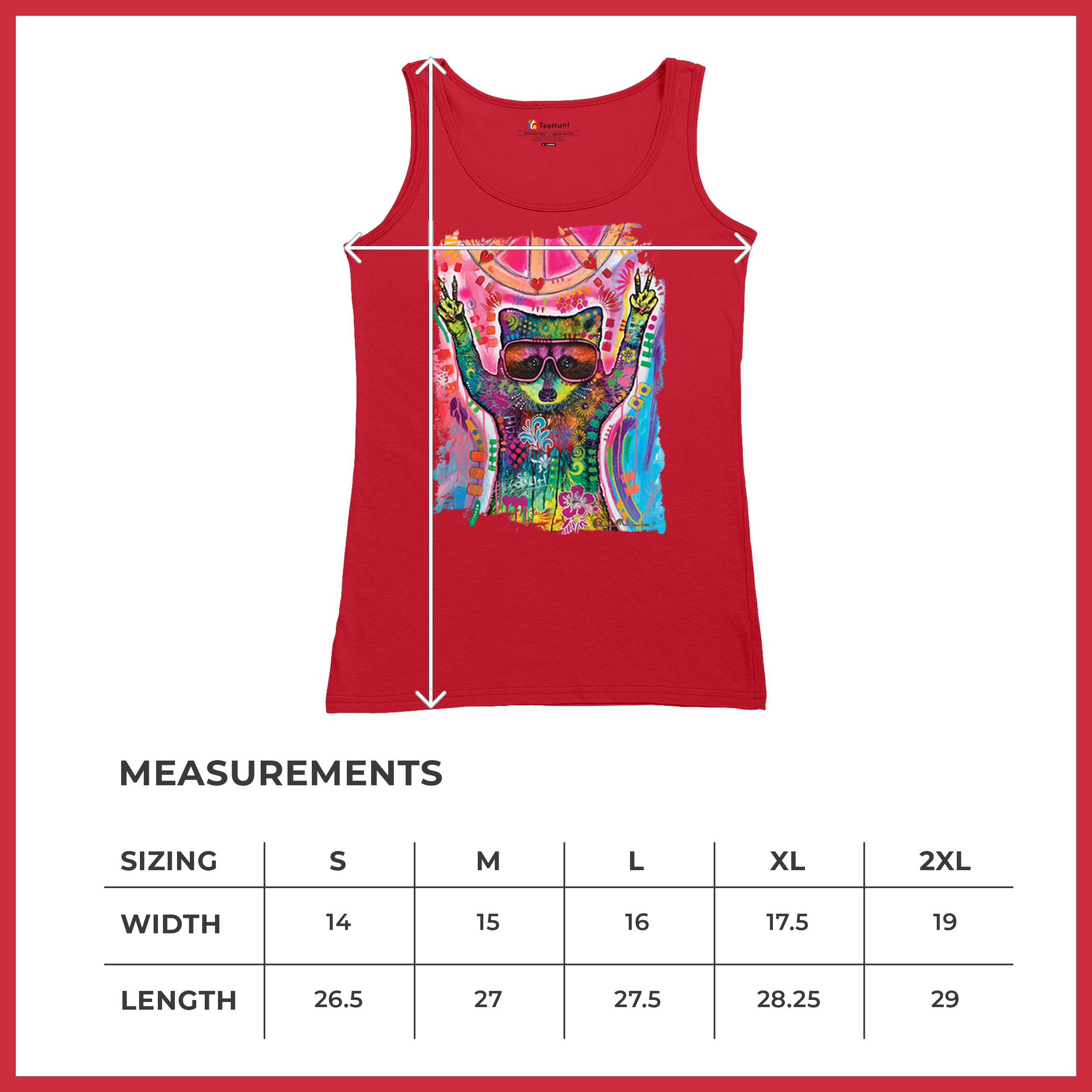 Dean Russo Cosmic Trash Panda Women's Tank Top Funny Weird Hippie - Picture 15 of 36