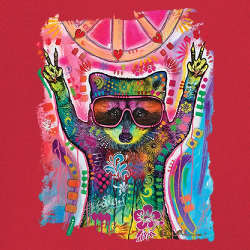 Dean Russo Cosmic Trash Panda Women's Tank Top Funny Weird Hippie - Picture 11 of 36