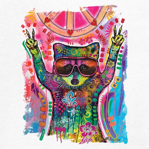 Dean Russo Cosmic Trash Panda Women's Tank Top Funny Weird Hippie - Picture 18 of 36