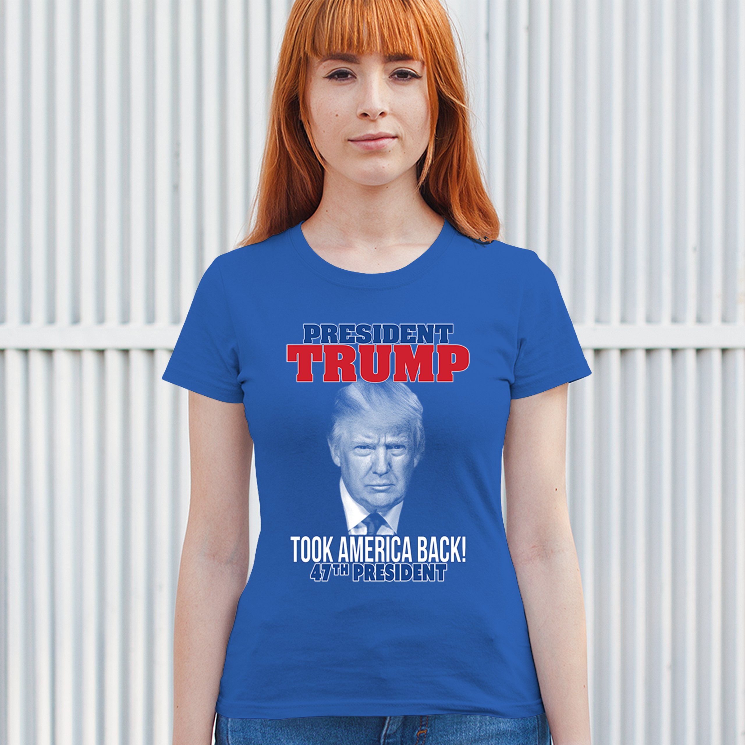 President Trump Took America Back 47 President T-Shirt MAGA Fight Women's Tee - Picture 19 of 29