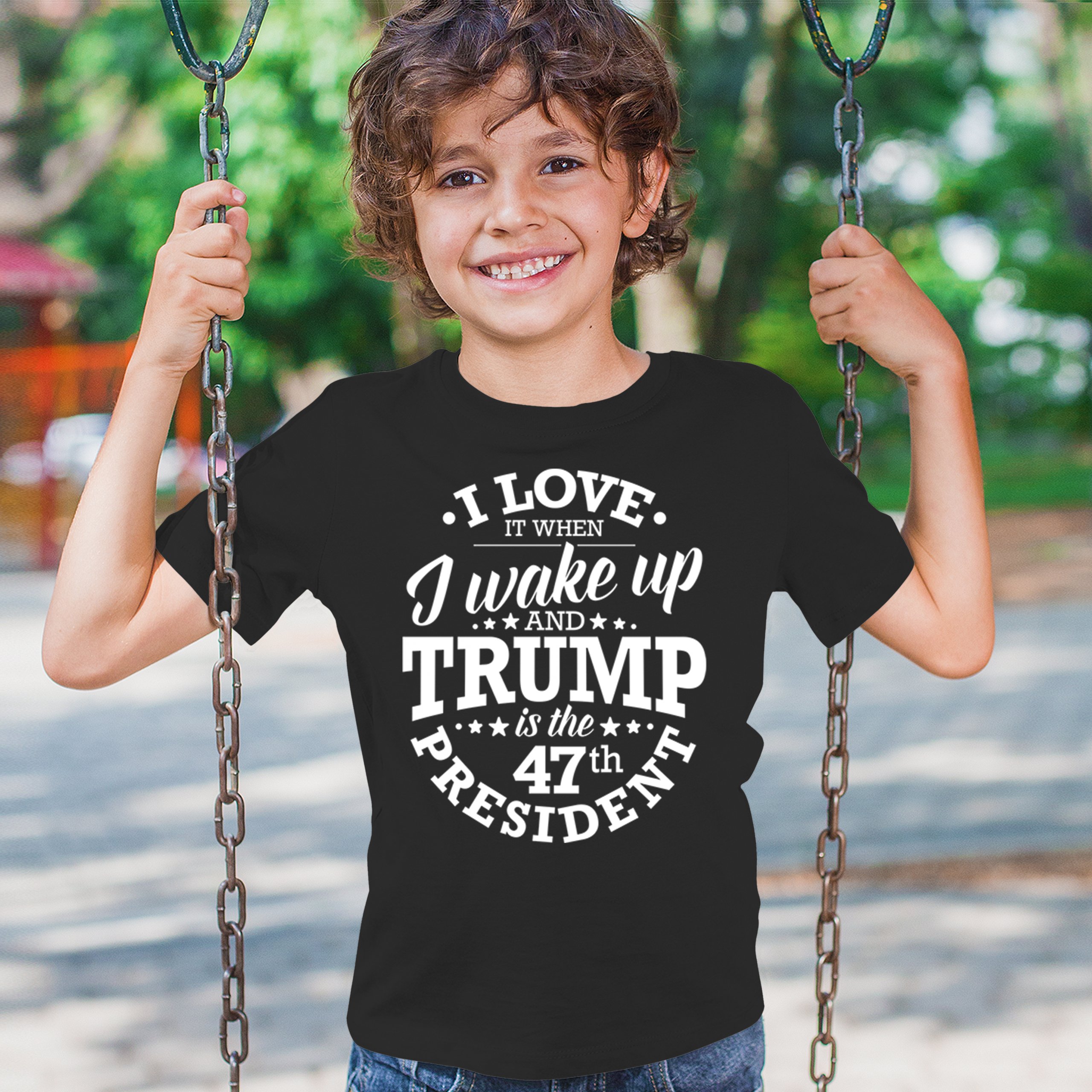 I Love to Wake Up And Trump is the 47th President Youth T-shirt MAGA Red Kids - Picture 12 of 43