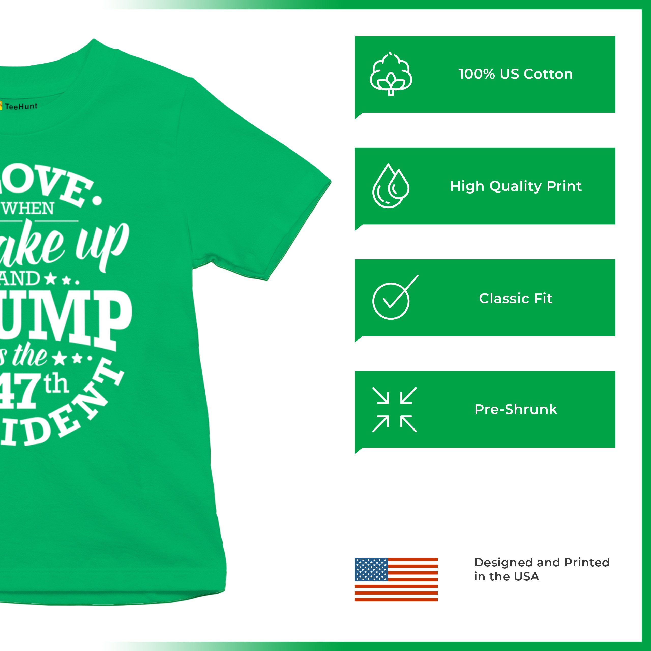 I Love to Wake Up And Trump is the 47th President Youth T-shirt MAGA Red Kids - Picture 28 of 43