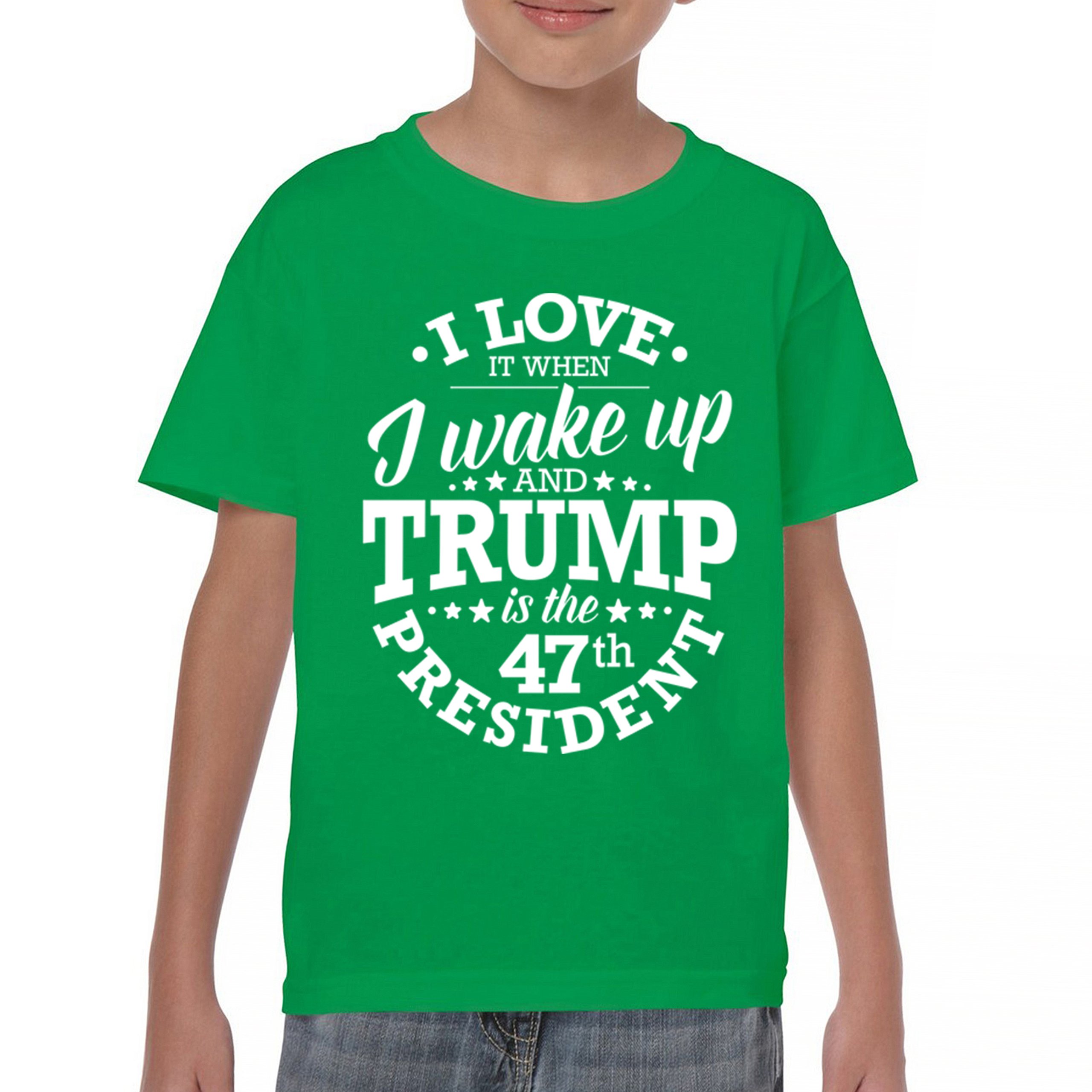 I Love to Wake Up And Trump is the 47th President Youth T-shirt MAGA Red Kids - Picture 23 of 43