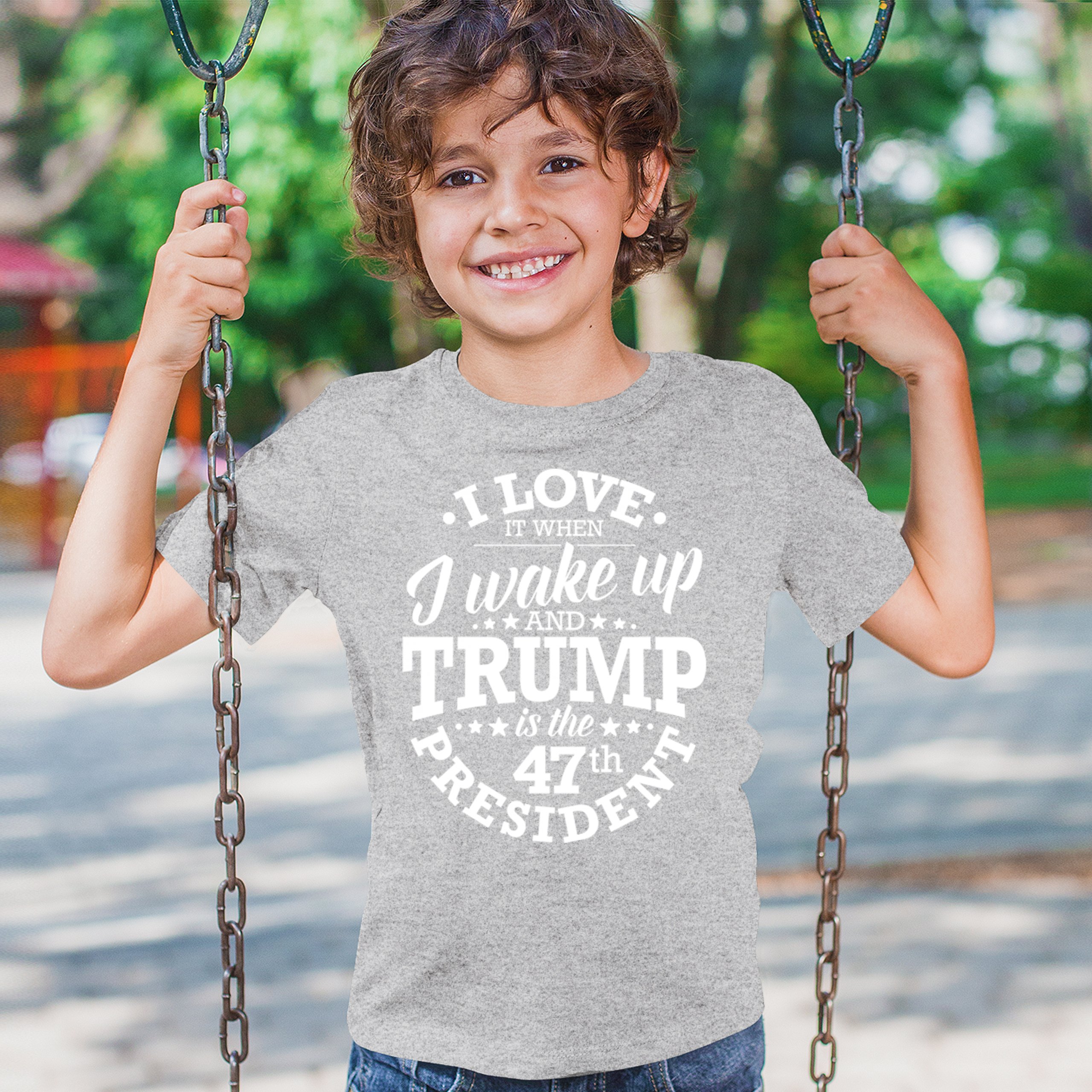 I Love to Wake Up And Trump is the 47th President Youth T-shirt MAGA Red Kids - Picture 19 of 43