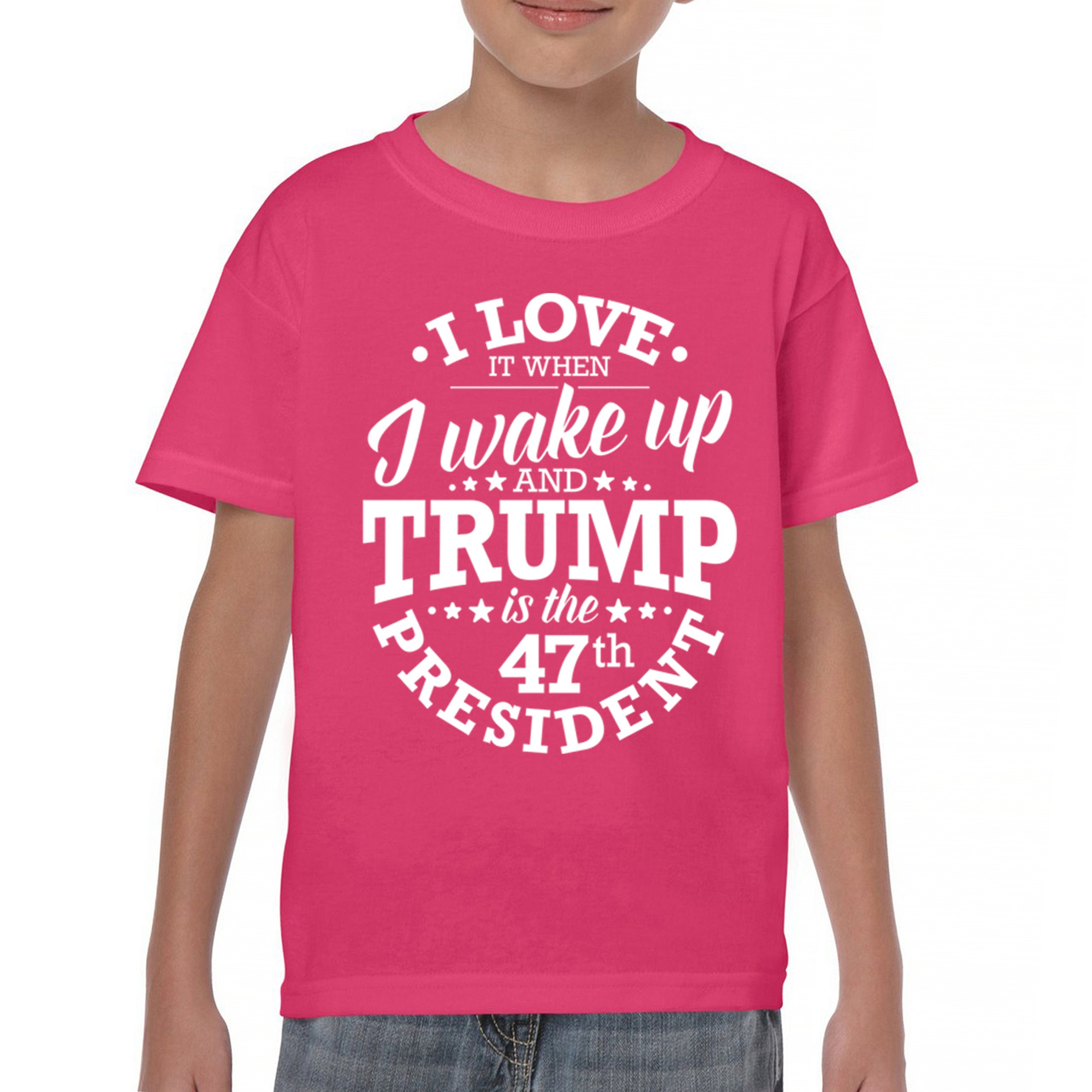 I Love to Wake Up And Trump is the 47th President Youth T-shirt MAGA Red Kids - Picture 37 of 43
