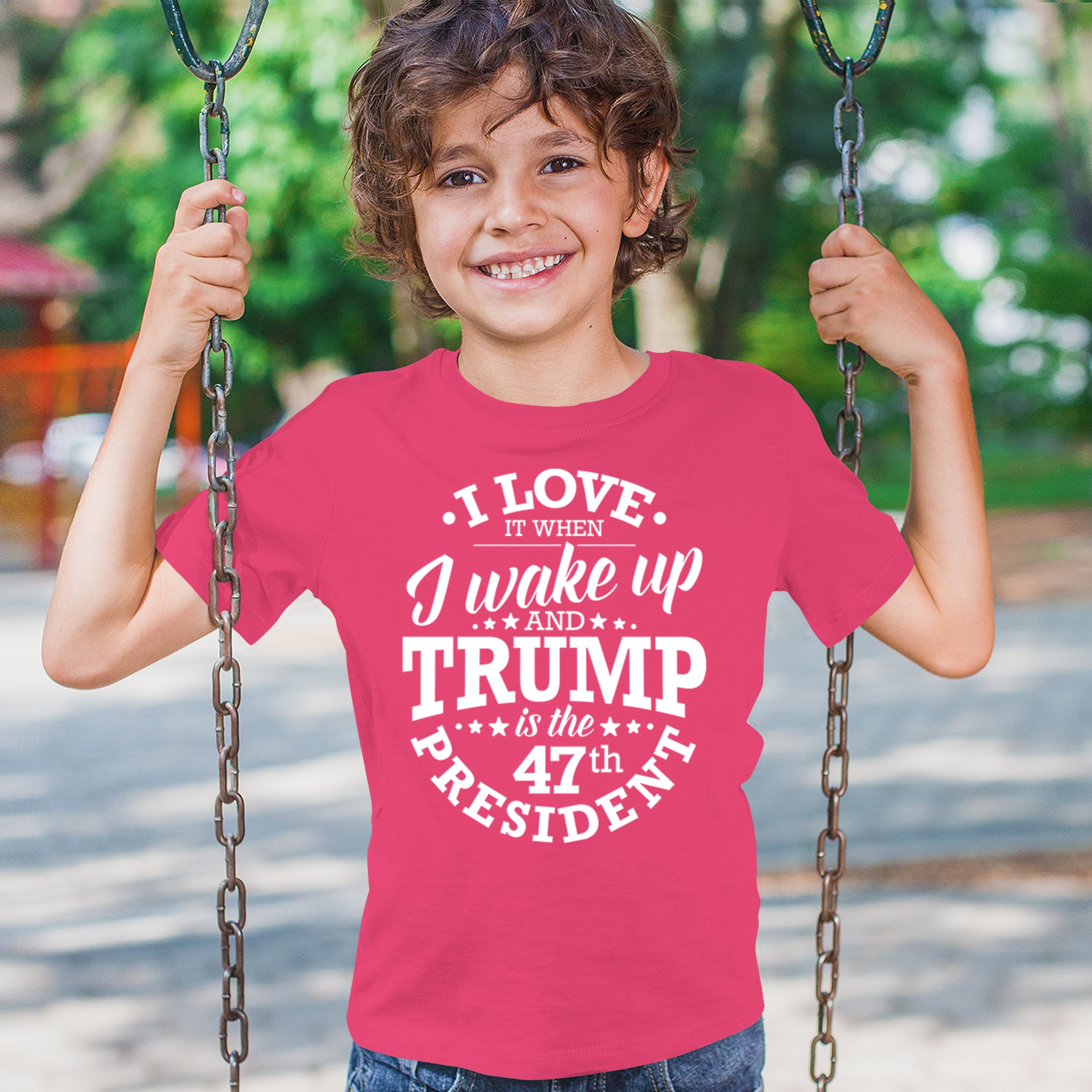 I Love to Wake Up And Trump is the 47th President Youth T-shirt MAGA Red Kids - Picture 40 of 43