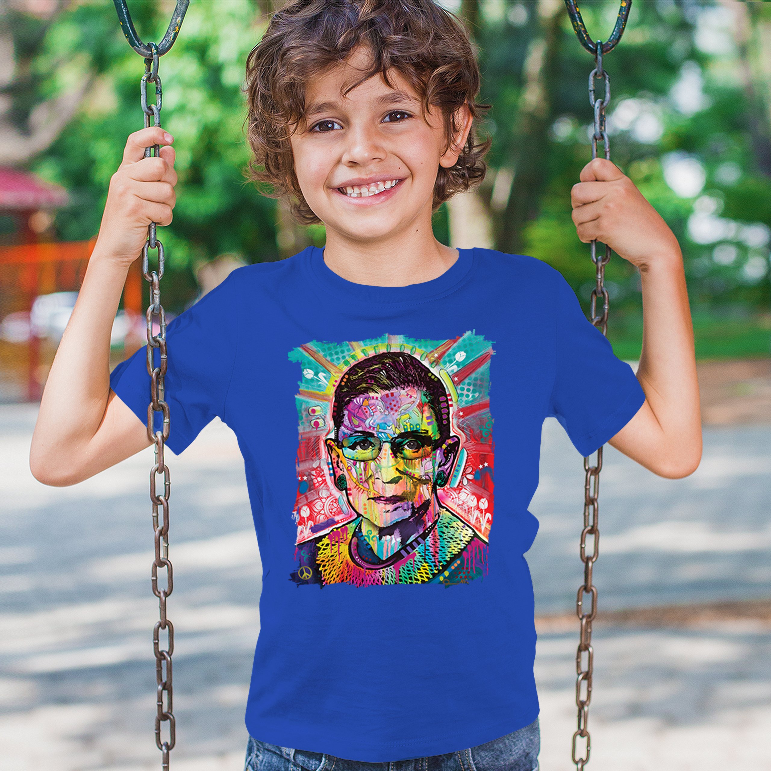 Dean Russo Ruth Bader Ginsburg Youth T-shirt Pop Culture Icon RBG Kids - Picture 40 of 50