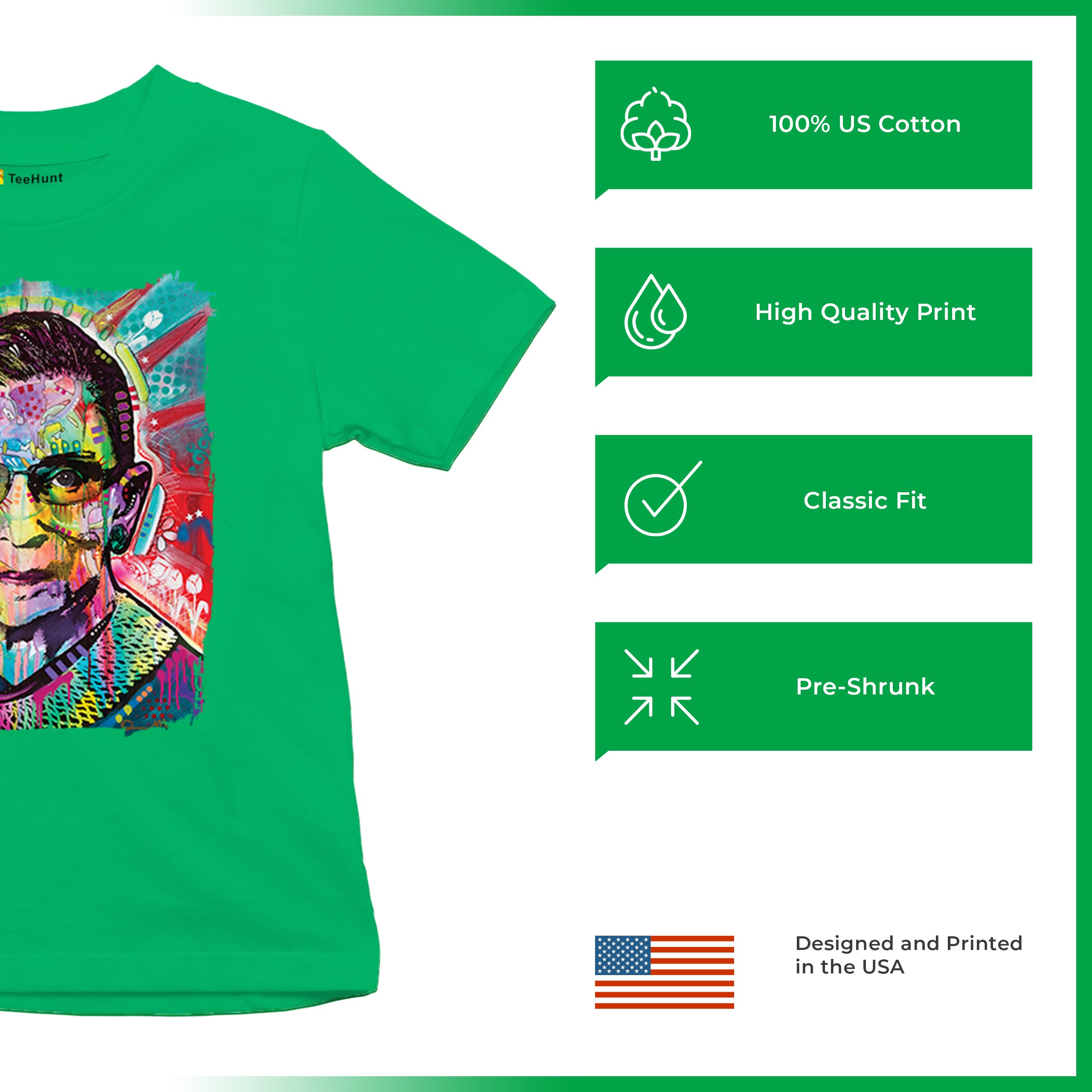Dean Russo Ruth Bader Ginsburg Youth T-shirt Pop Culture Icon RBG Kids - Picture 35 of 50