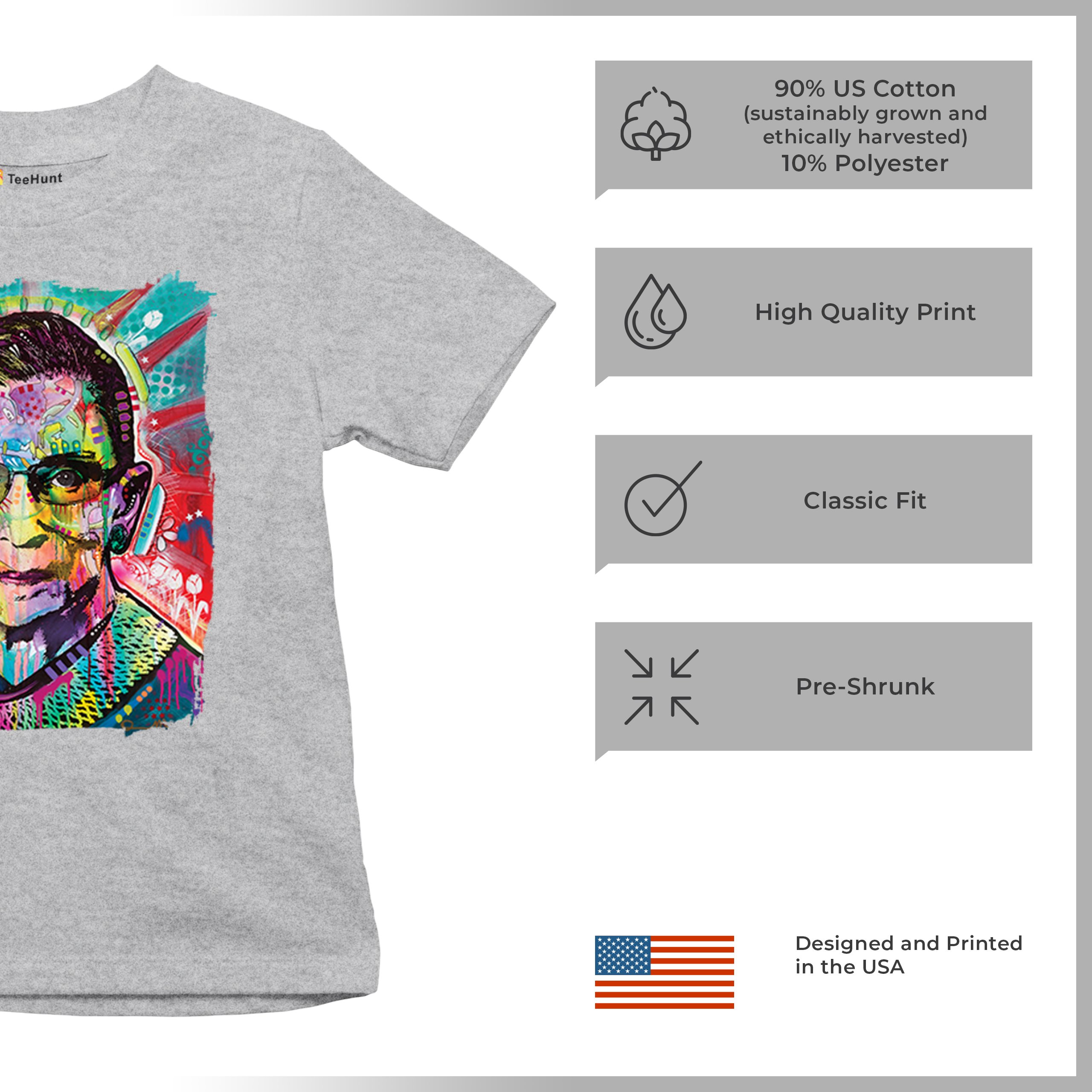 Dean Russo Ruth Bader Ginsburg Youth T-shirt Pop Culture Icon RBG Kids - Picture 14 of 50