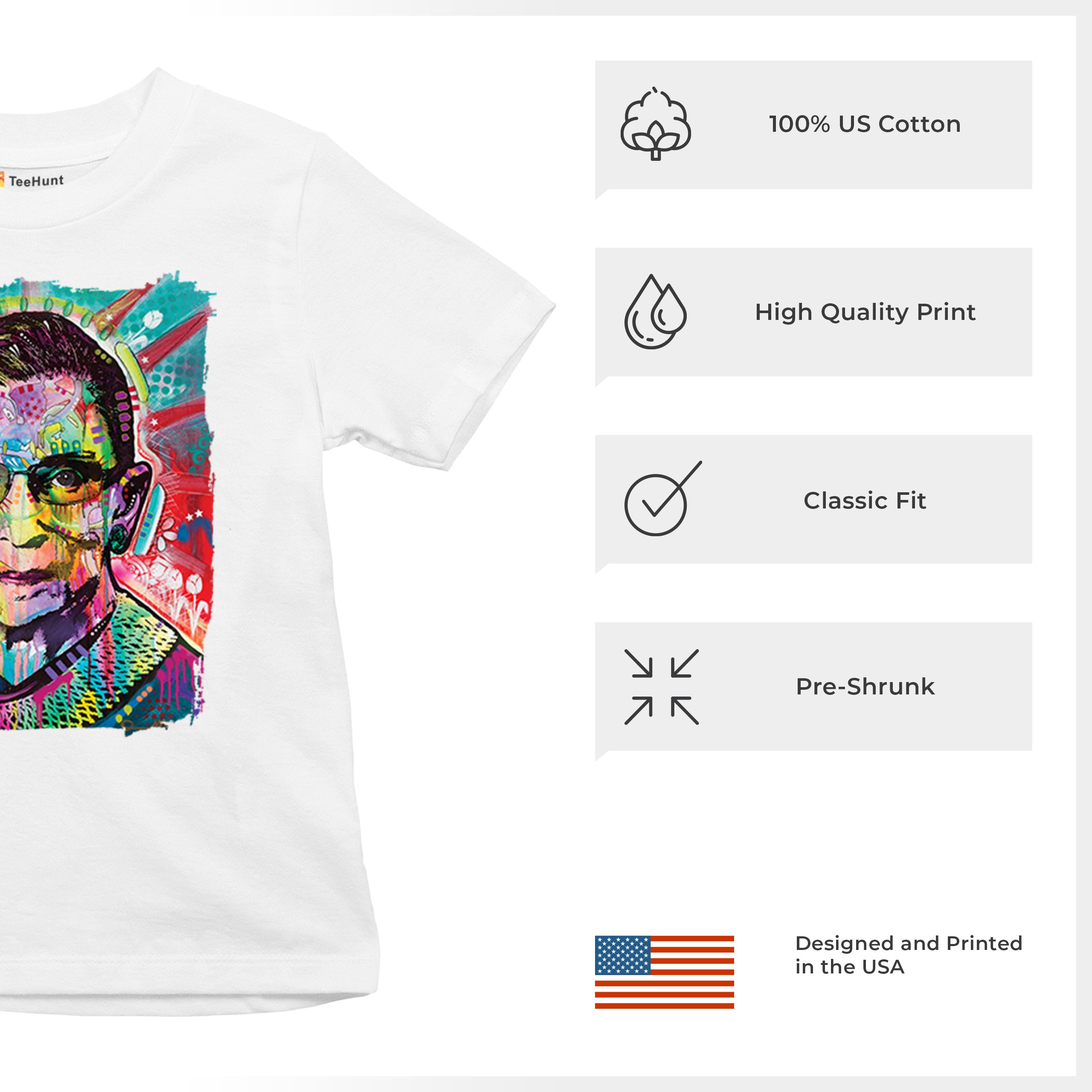 Dean Russo Ruth Bader Ginsburg Youth T-shirt Pop Culture Icon RBG Kids - Picture 28 of 50