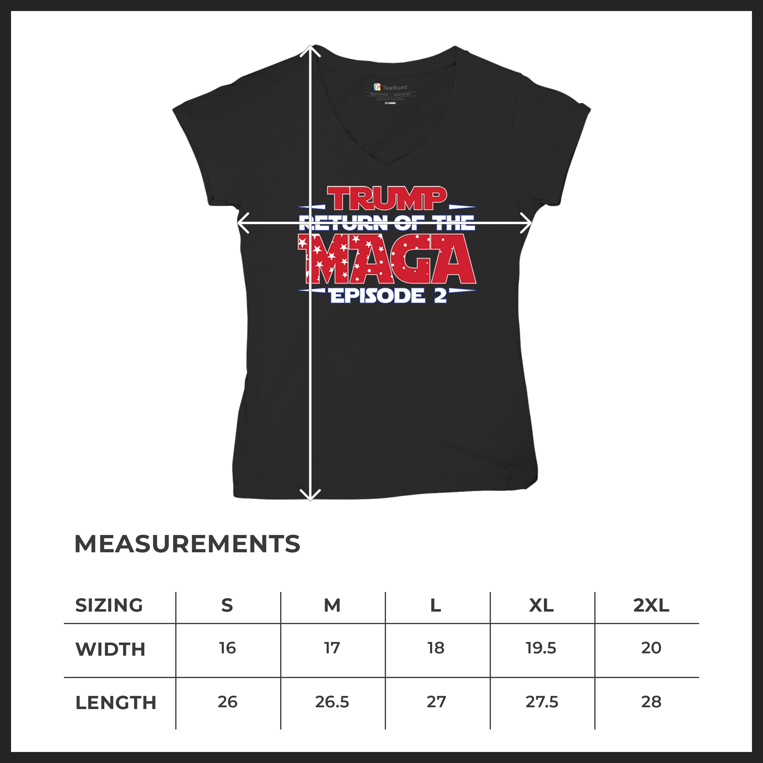 Trump Return of the MAGA Episode 2 Women's V-Neck T-shirt 47th President Tee - Picture 8 of 71