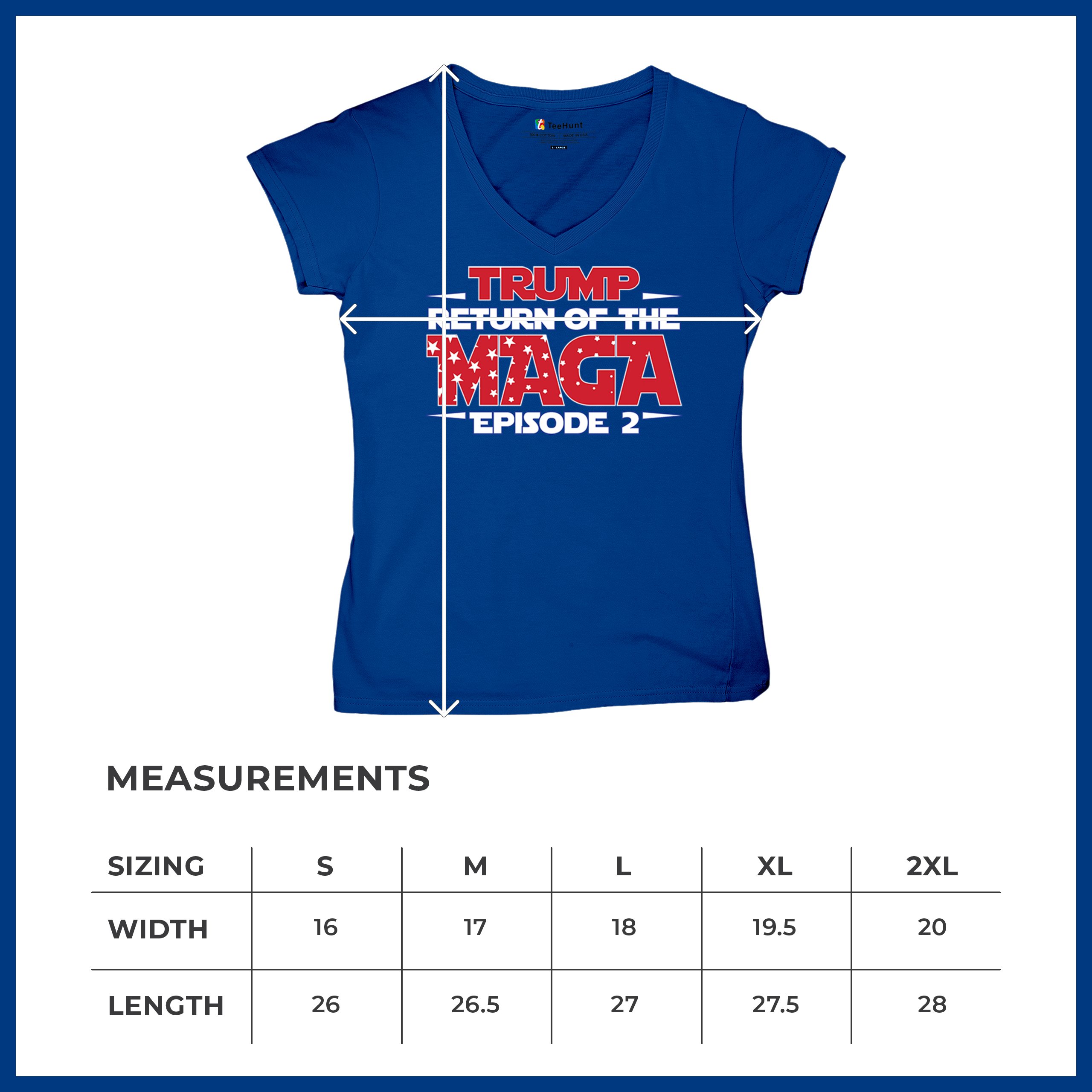 Trump Return of the MAGA Episode 2 Women's V-Neck T-shirt 47th President Tee - Picture 22 of 71