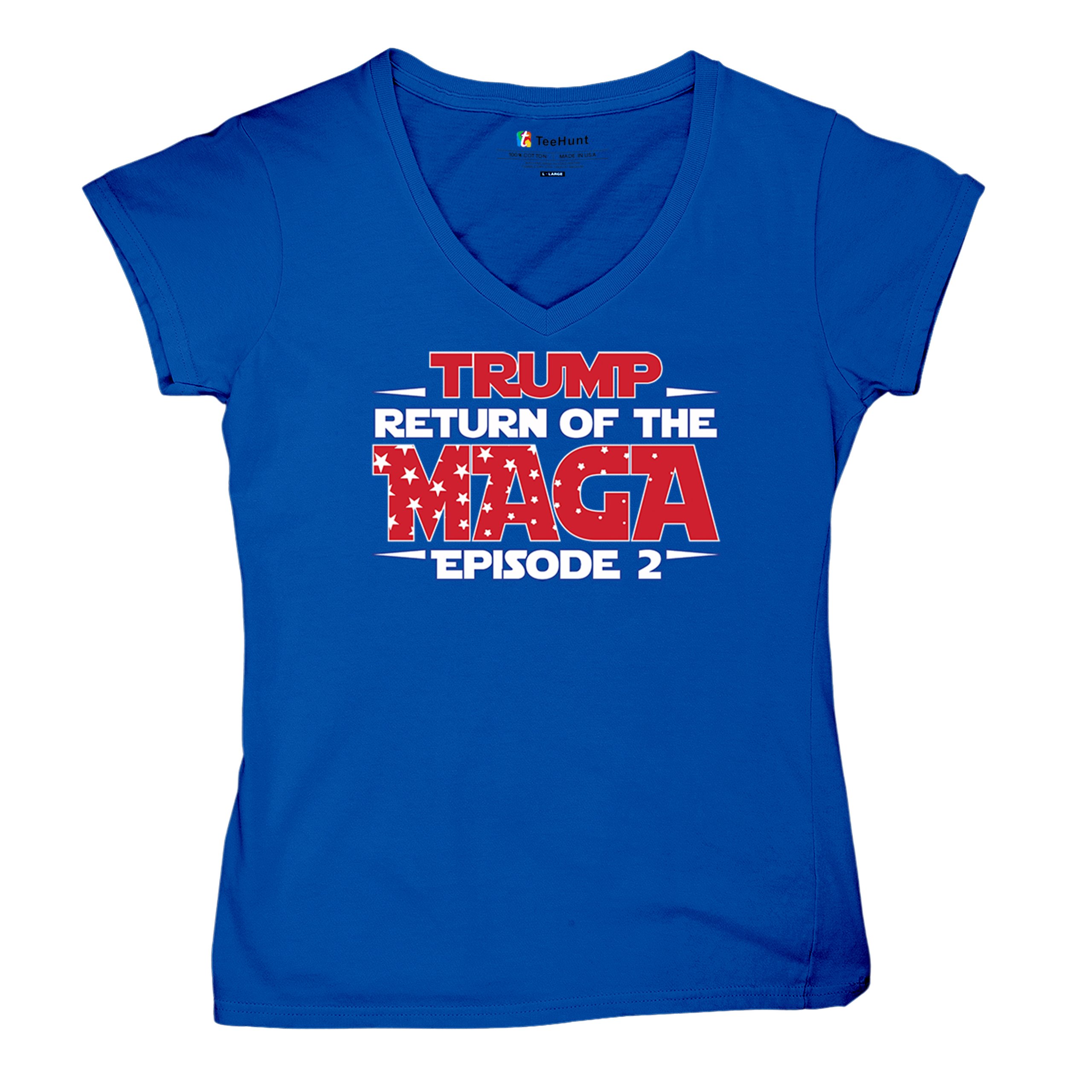 Trump Return of the MAGA Episode 2 Women's V-Neck T-shirt 47th President Tee - Picture 20 of 71