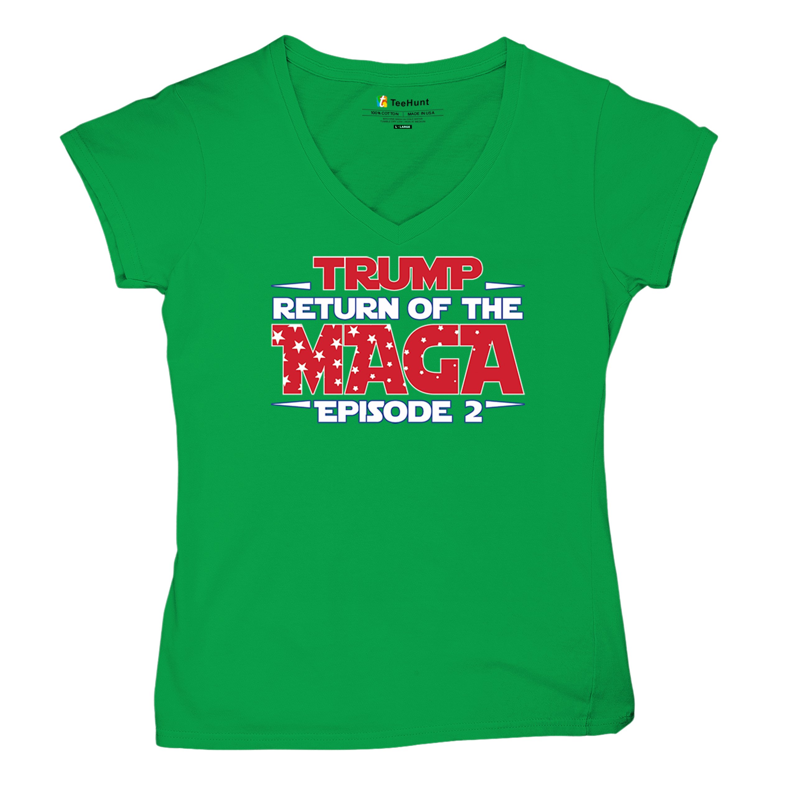 Trump Return of the MAGA Episode 2 Women's V-Neck T-shirt 47th President Tee - Picture 55 of 71