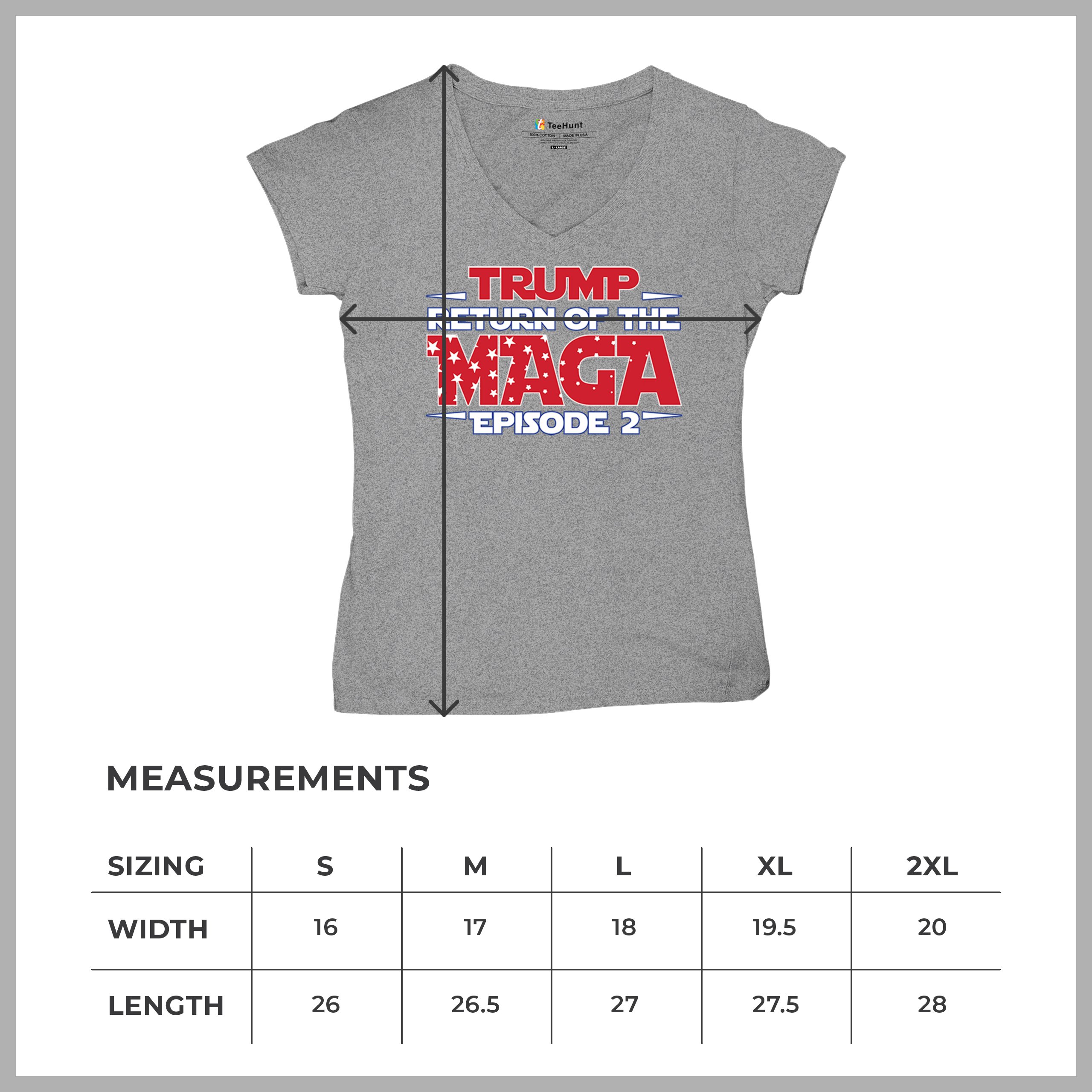 Trump Return of the MAGA Episode 2 Women's V-Neck T-shirt 47th President Tee - Picture 15 of 71