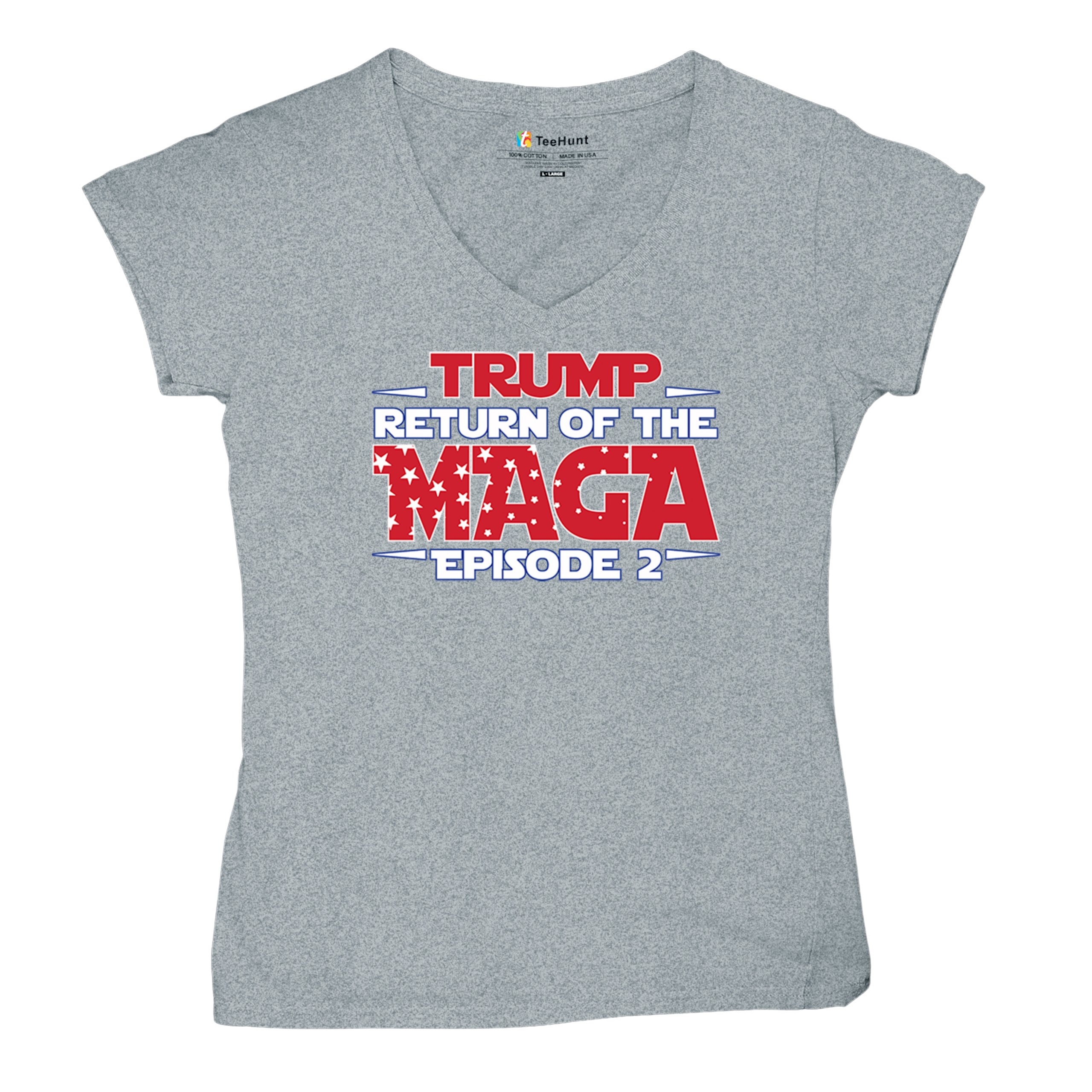 Trump Return of the MAGA Episode 2 Women's V-Neck T-shirt 47th President Tee - Picture 13 of 71