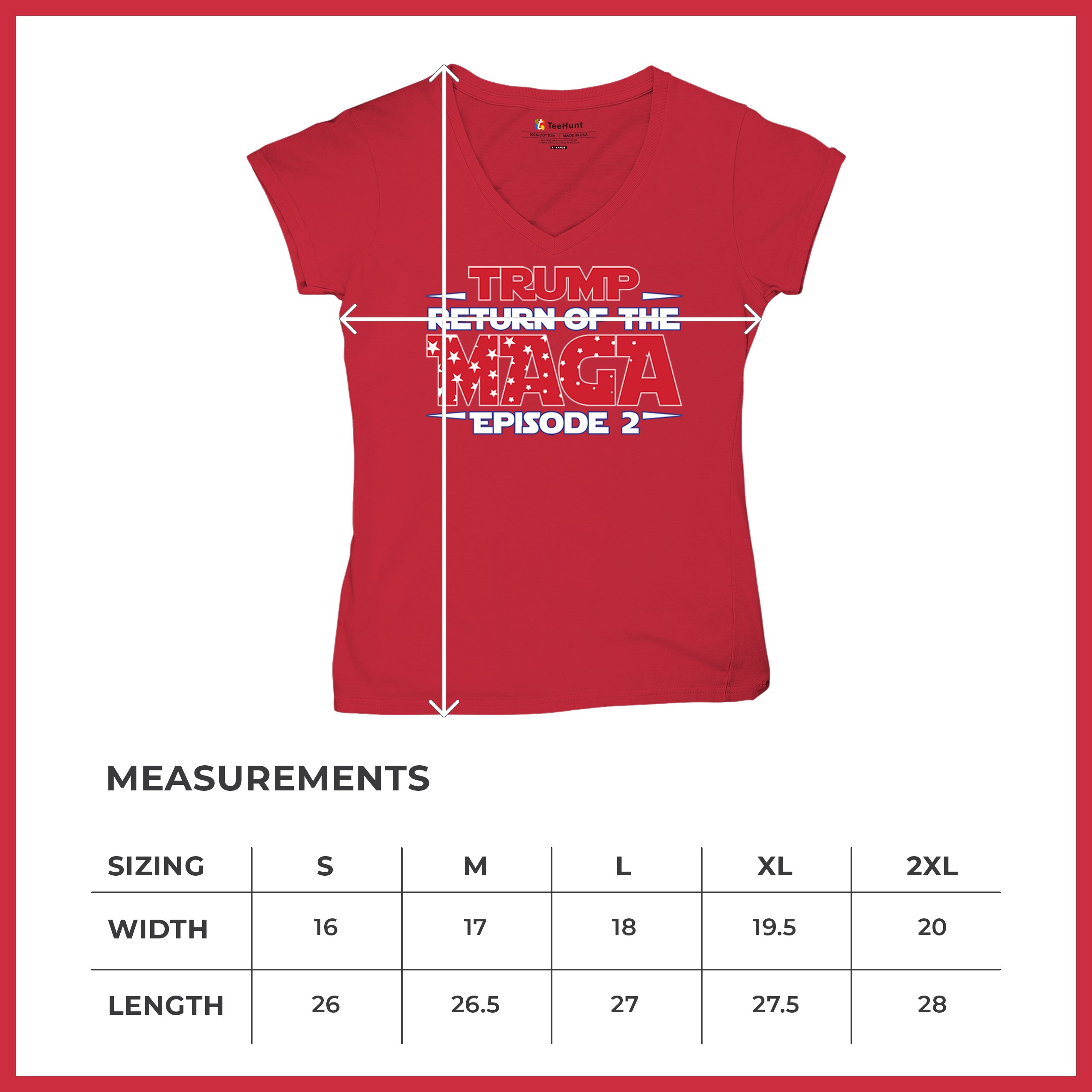 Trump Return of the MAGA Episode 2 Women's V-Neck T-shirt 47th President Tee - Picture 36 of 71