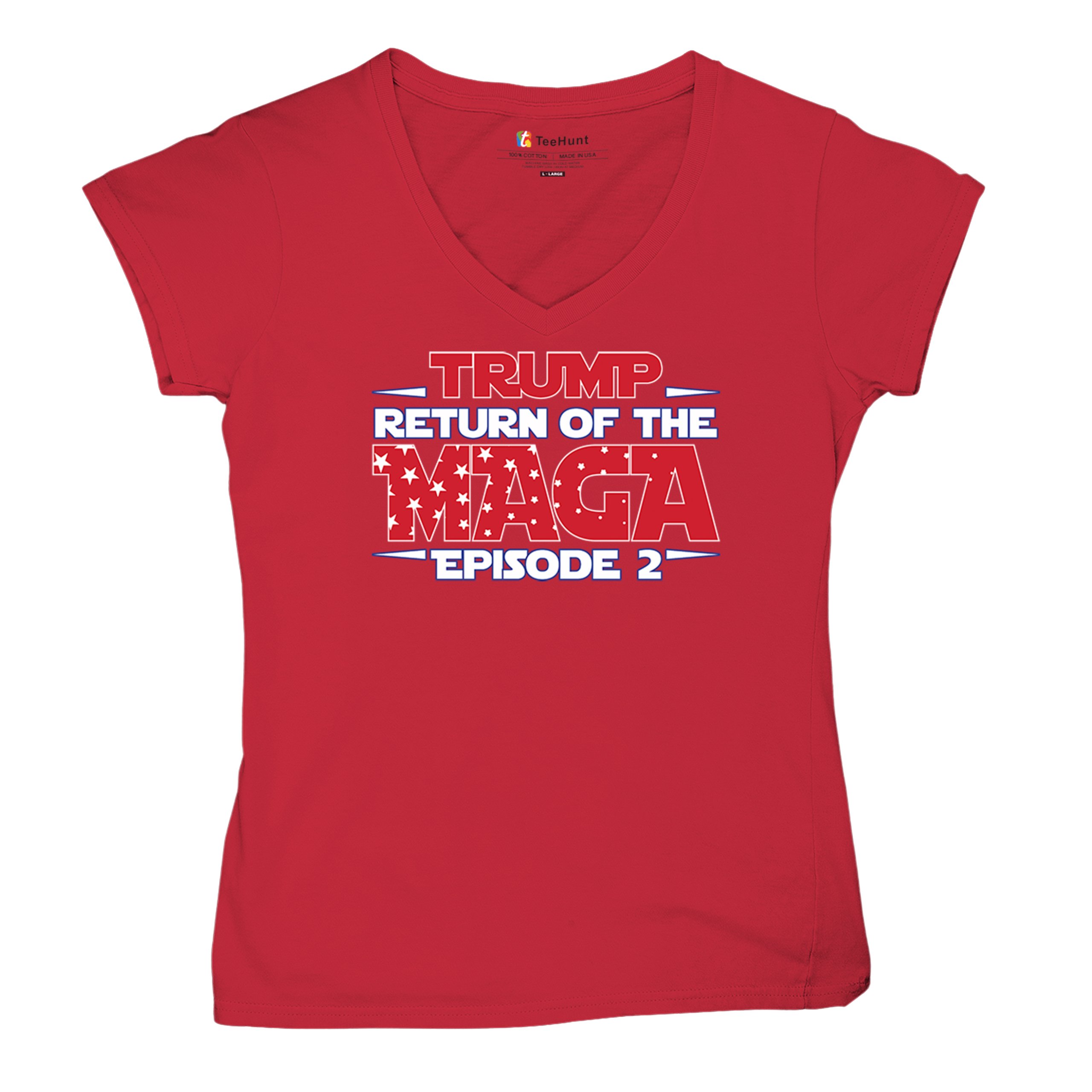Trump Return of the MAGA Episode 2 Women's V-Neck T-shirt 47th President Tee - Picture 34 of 71