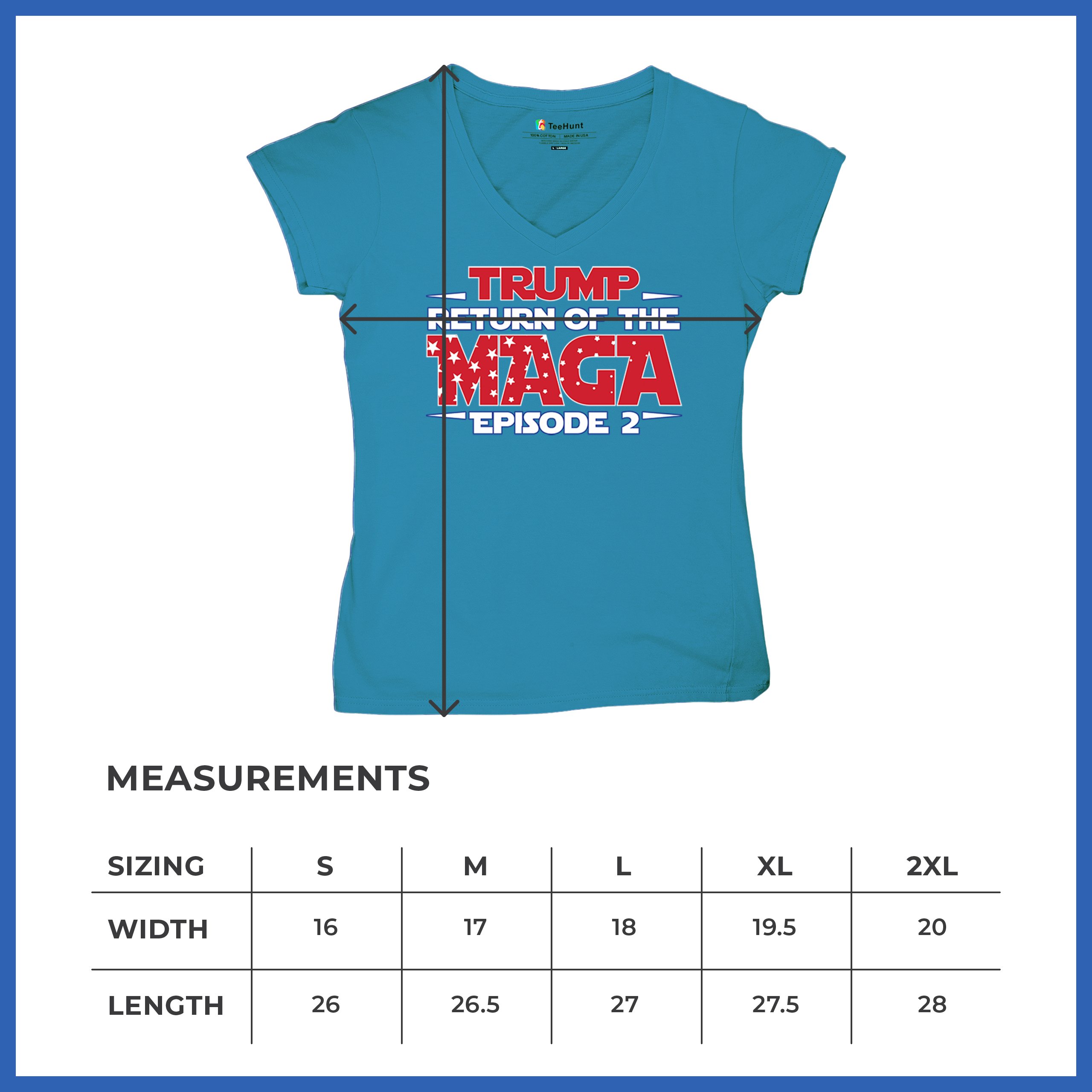 Trump Return of the MAGA Episode 2 Women's V-Neck T-shirt 47th President Tee - Picture 71 of 71