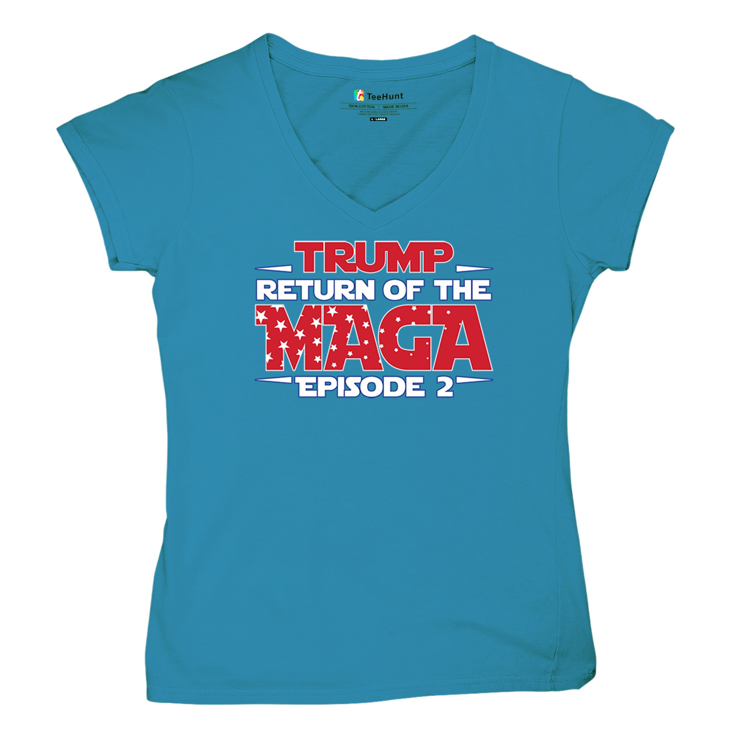 Trump Return of the MAGA Episode 2 Women's V-Neck T-shirt 47th President Tee - Picture 69 of 71
