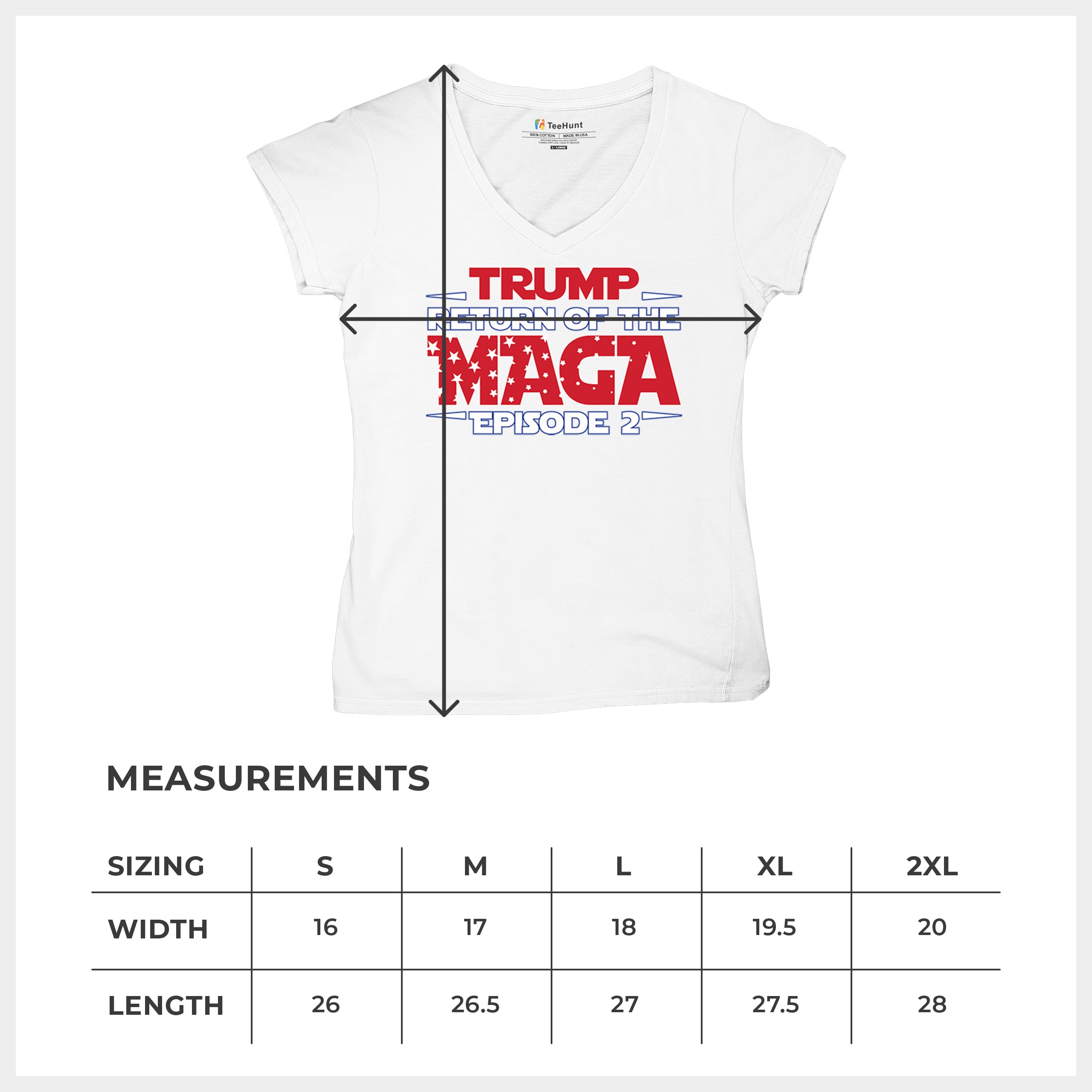 Trump Return of the MAGA Episode 2 Women's V-Neck T-shirt 47th President Tee - Picture 43 of 71