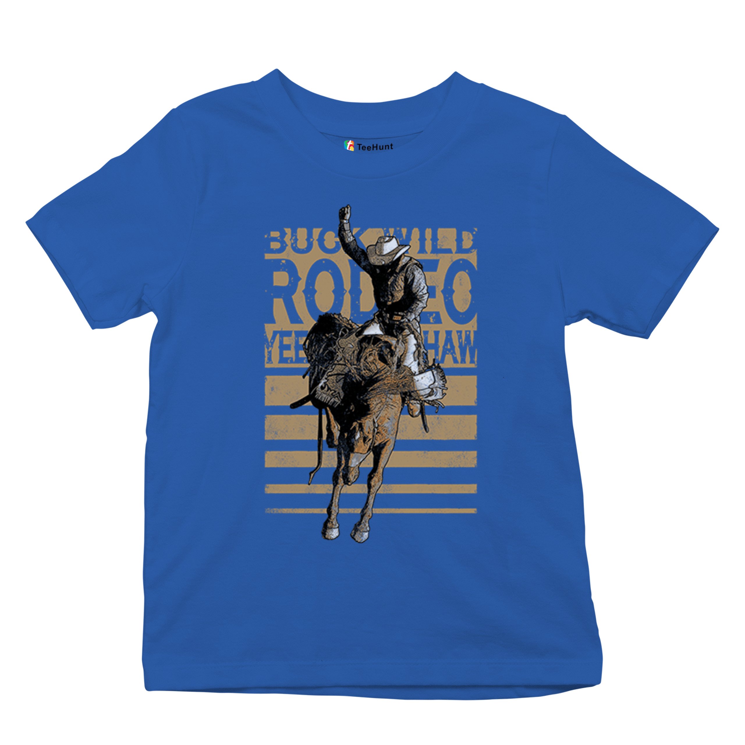 Bronc Riding Cowboy Rodeo Youth T-shirt Western Horseback Rider Kids - Picture 41 of 50