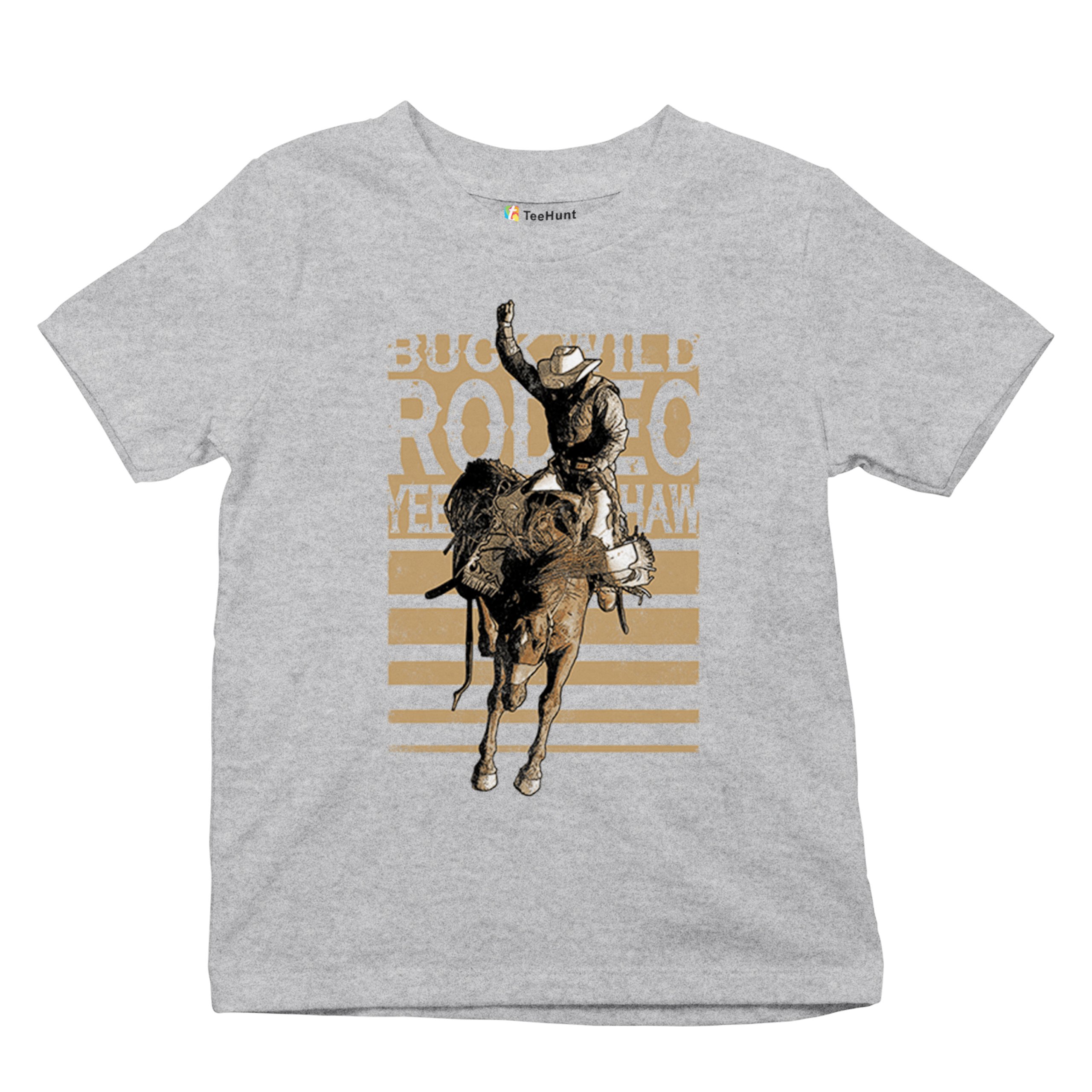 Bronc Riding Cowboy Rodeo Youth T-shirt Western Horseback Rider Kids - Picture 13 of 50