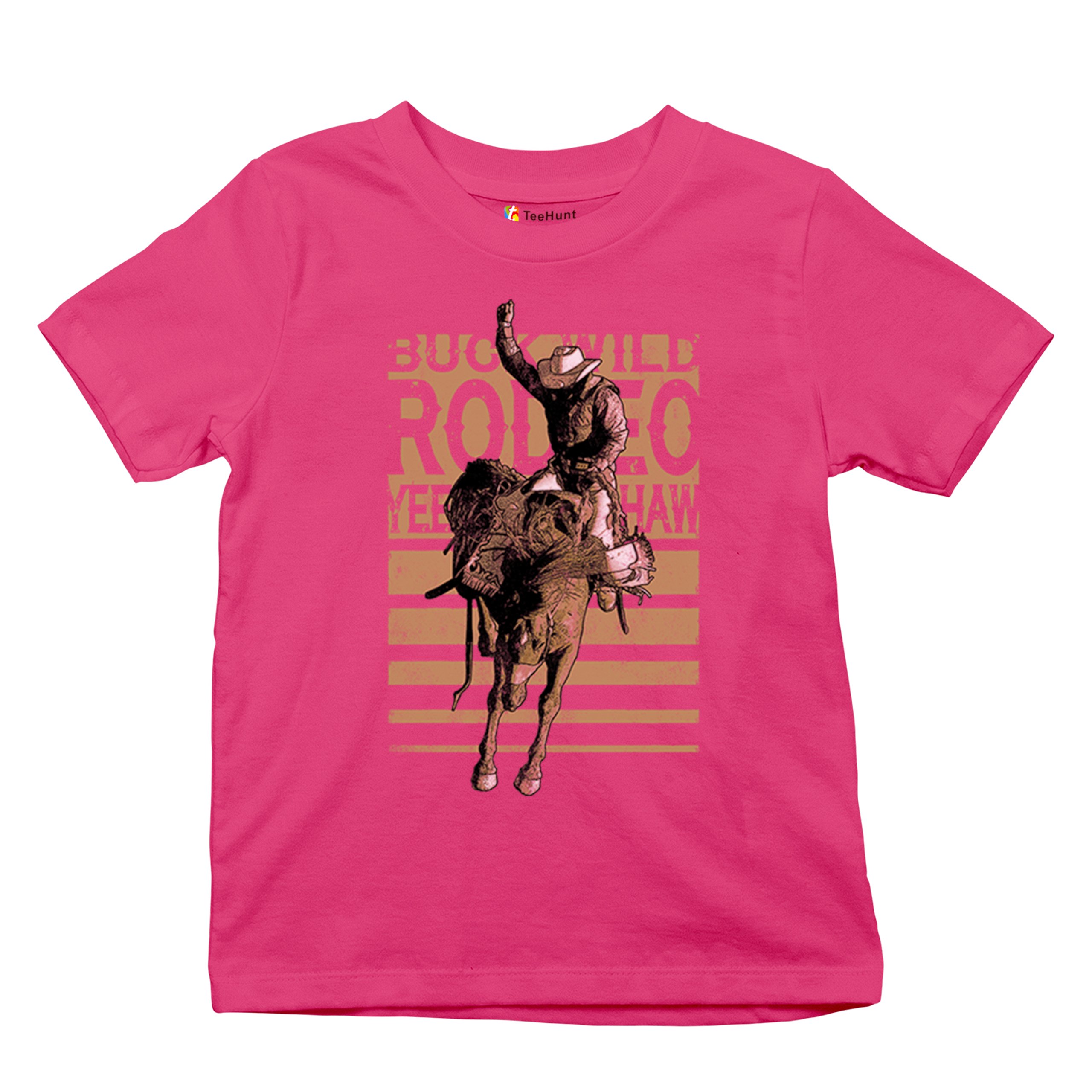 Bronc Riding Cowboy Rodeo Youth T-shirt Western Horseback Rider Kids - Picture 48 of 50