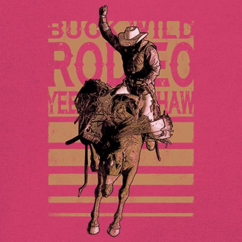 Bronc Riding Cowboy Rodeo Youth T-shirt Western Horseback Rider Kids - Picture 46 of 50