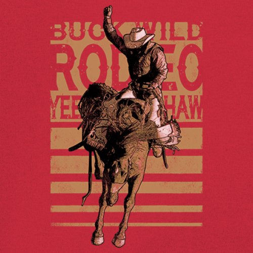 Bronc Riding Cowboy Rodeo Youth T-shirt Western Horseback Rider Kids - Picture 18 of 50