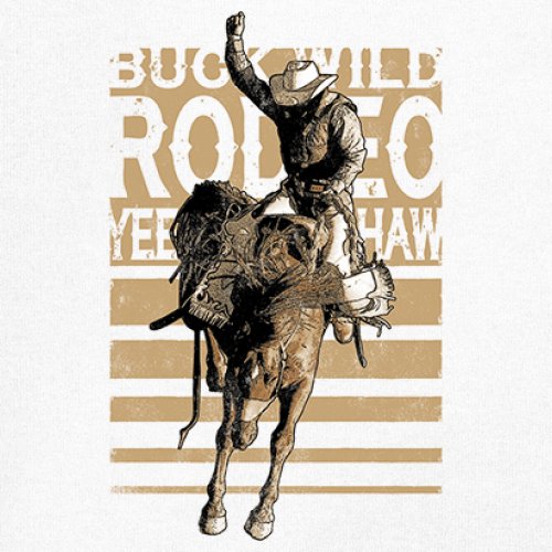 Bronc Riding Cowboy Rodeo Youth T-shirt Western Horseback Rider Kids - Picture 25 of 50