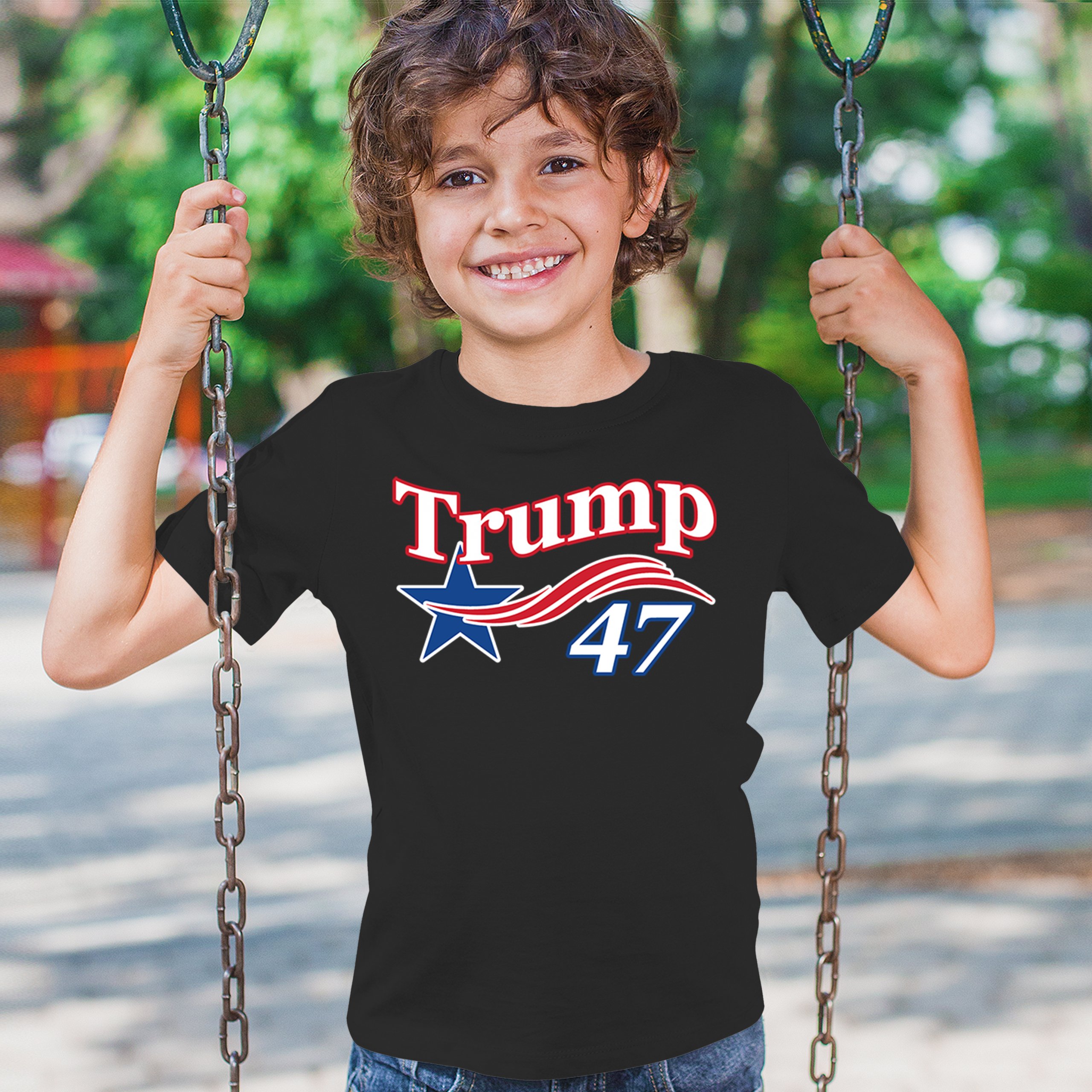 Trump 47 Star Youth T-shirt 47th President Elect JD Vance MAGA 2024 Fight Kids - Picture 12 of 50