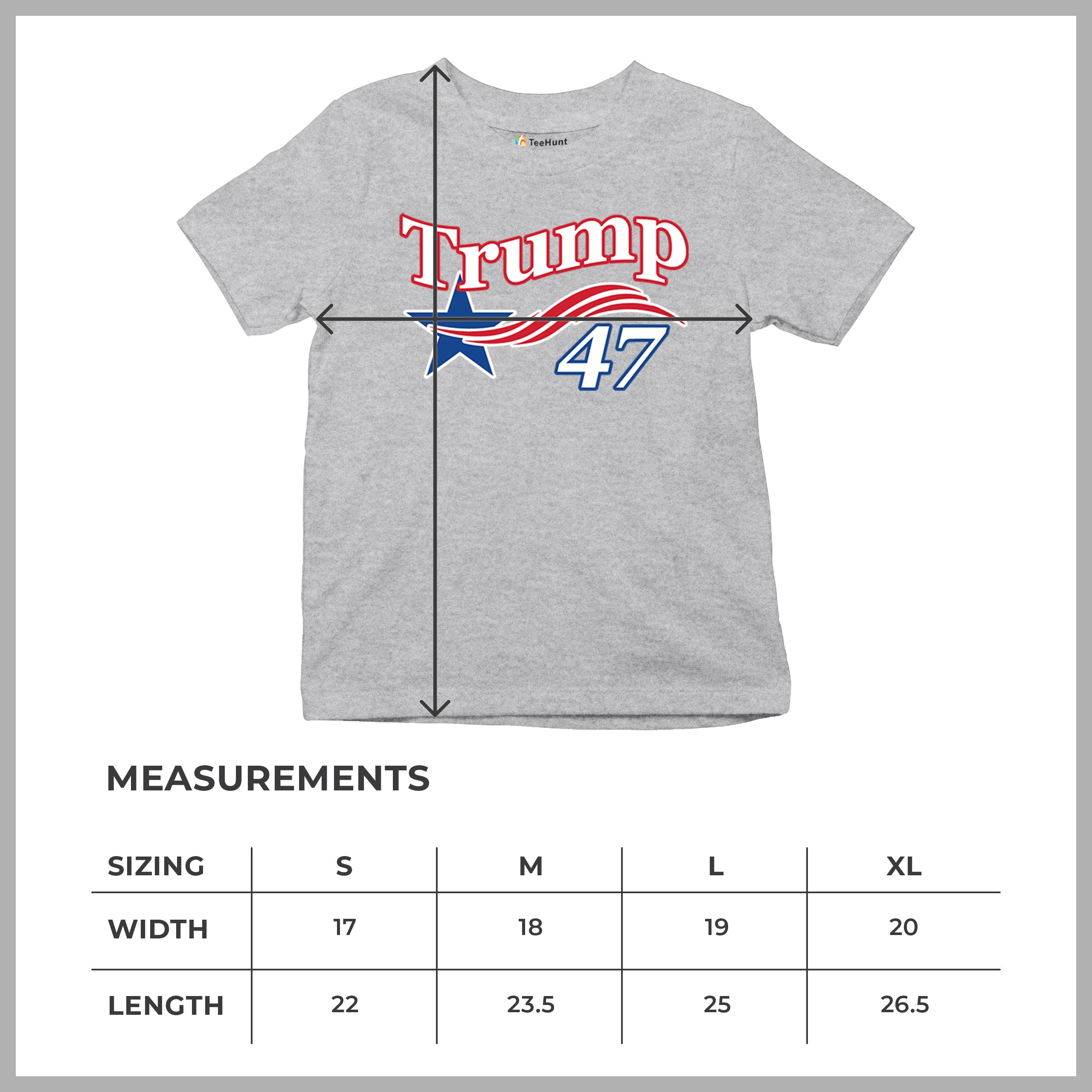 Trump 47 Star Youth T-shirt 47th President Elect JD Vance MAGA 2024 Fight Kids - Picture 22 of 50