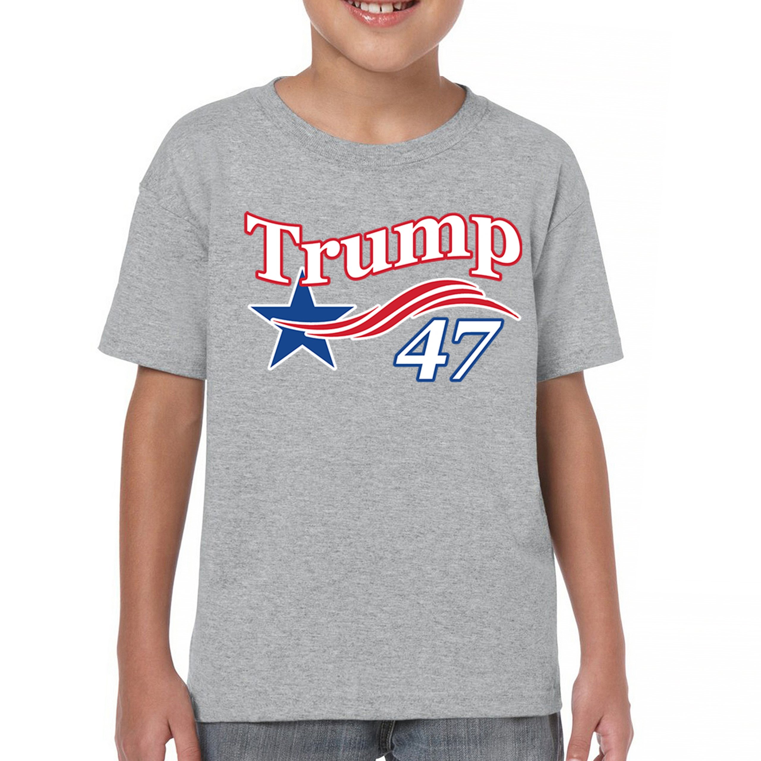 Trump 47 Star Youth T-shirt 47th President Elect JD Vance MAGA 2024 Fight Kids - Picture 16 of 50
