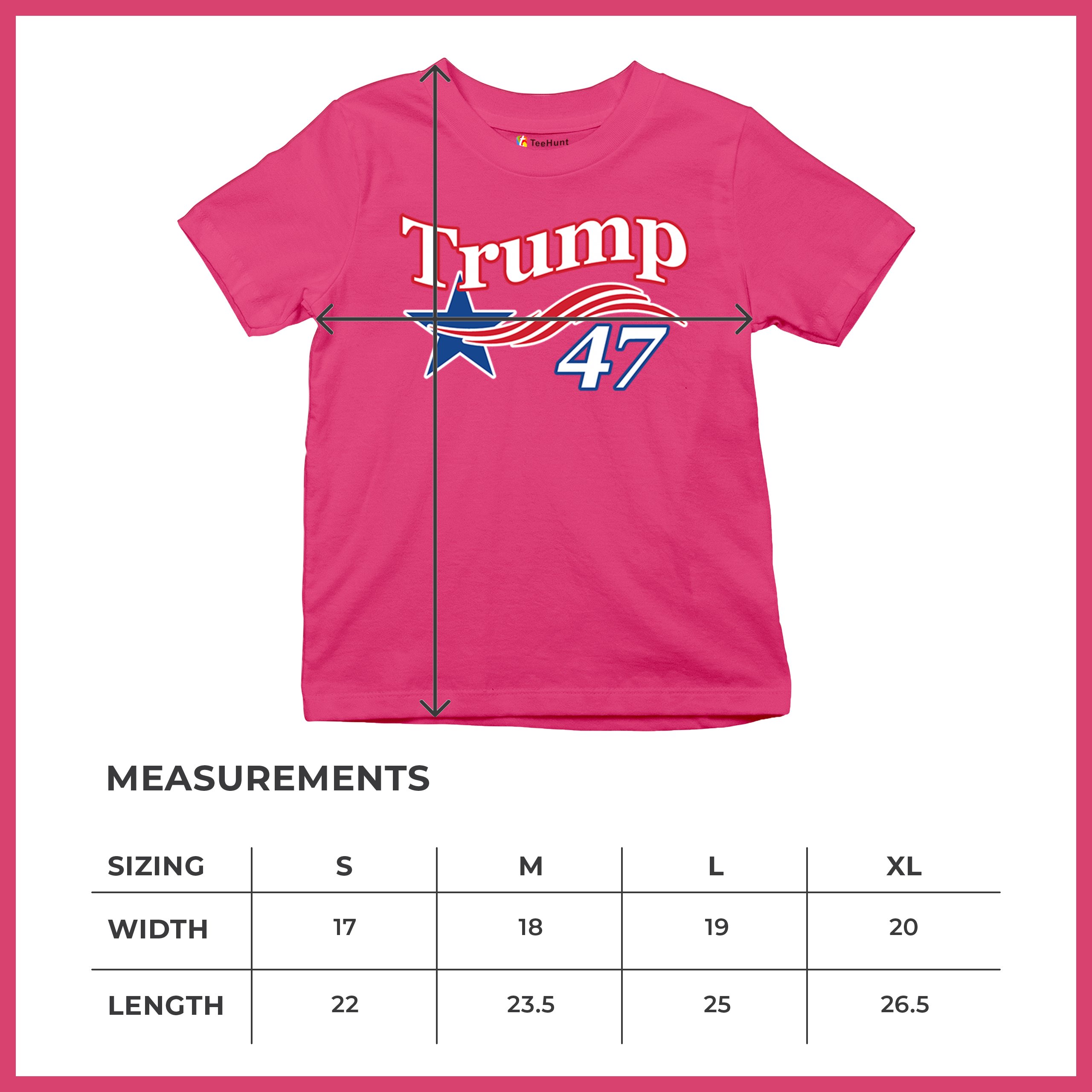Trump 47 Star Youth T-shirt 47th President Elect JD Vance MAGA 2024 Fight Kids - Picture 50 of 50