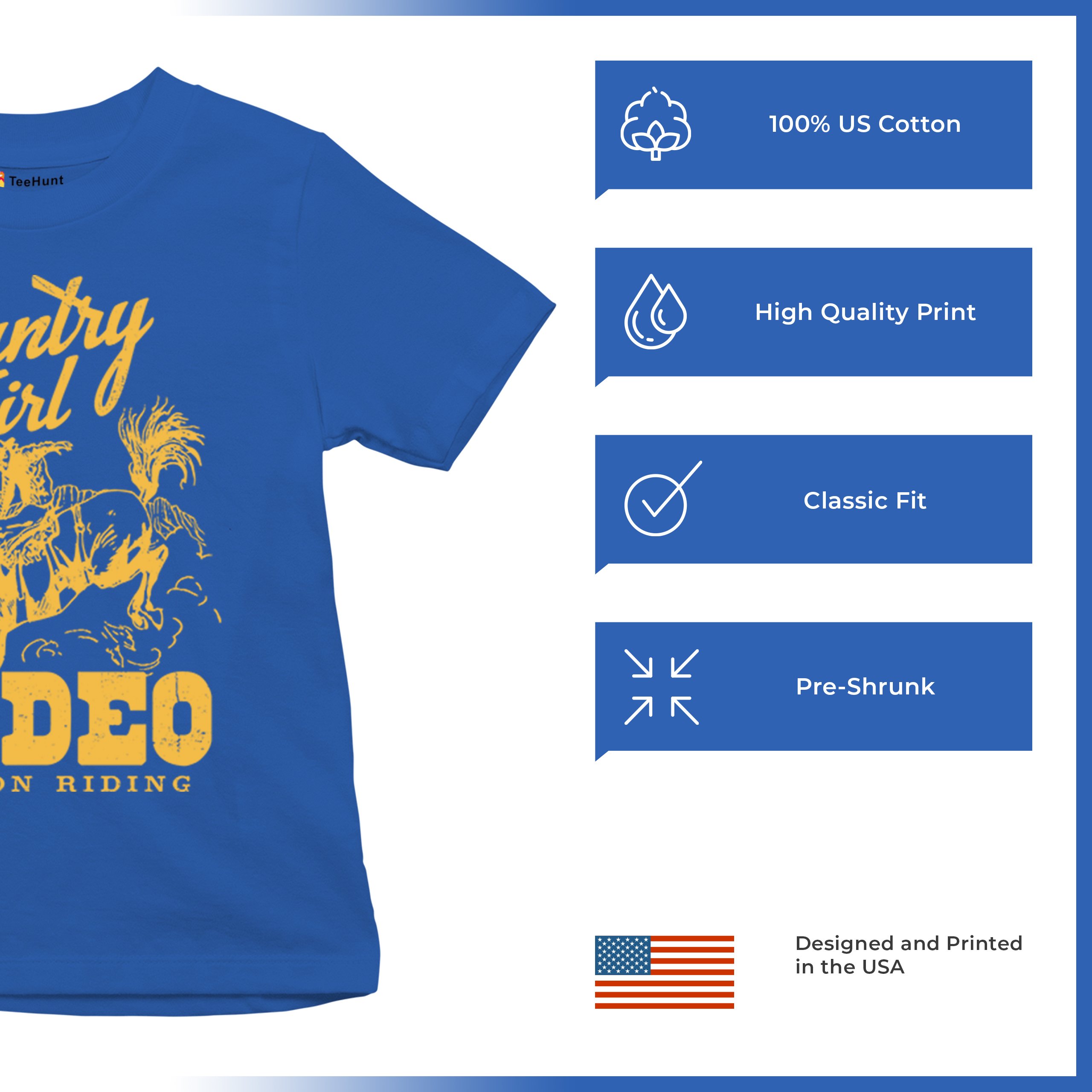 Country Girl Rodeo Youth T-shirt Keep On Riding Western Cowgirl Kids - Picture 42 of 50