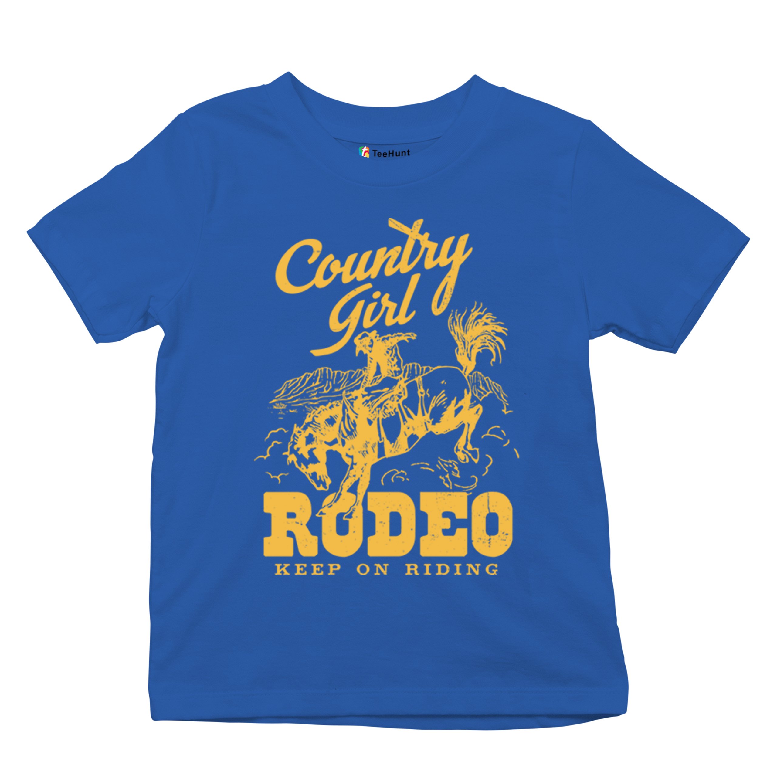Country Girl Rodeo Youth T-shirt Keep On Riding Western Cowgirl Kids - Picture 41 of 50