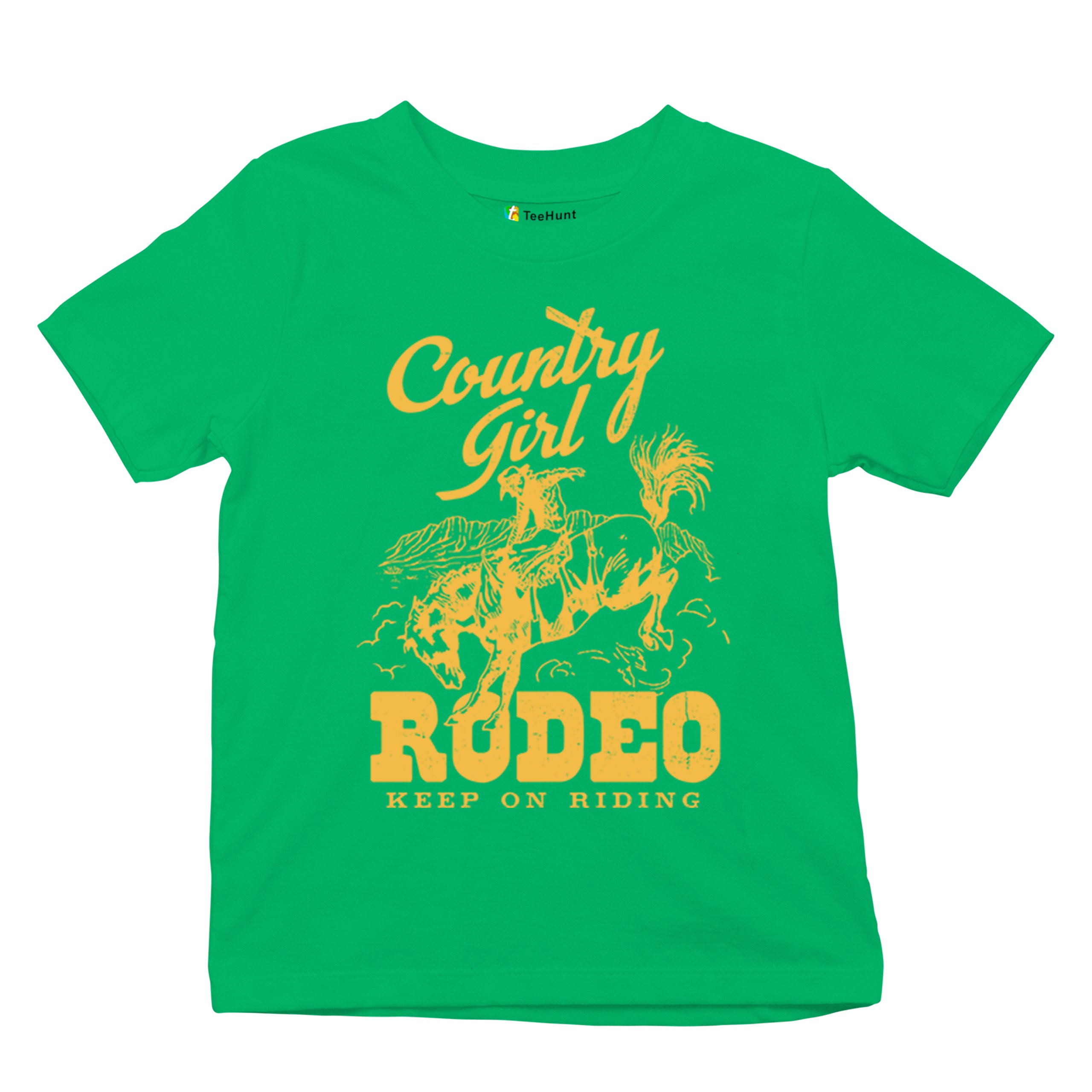 Country Girl Rodeo Youth T-shirt Keep On Riding Western Cowgirl Kids - Picture 34 of 50