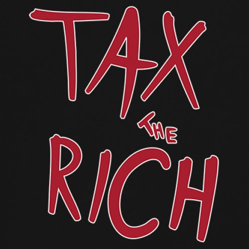 ALTRA T shirt uomo scollo a V Tax The Rich antitrump protesta liberale politica sociale
