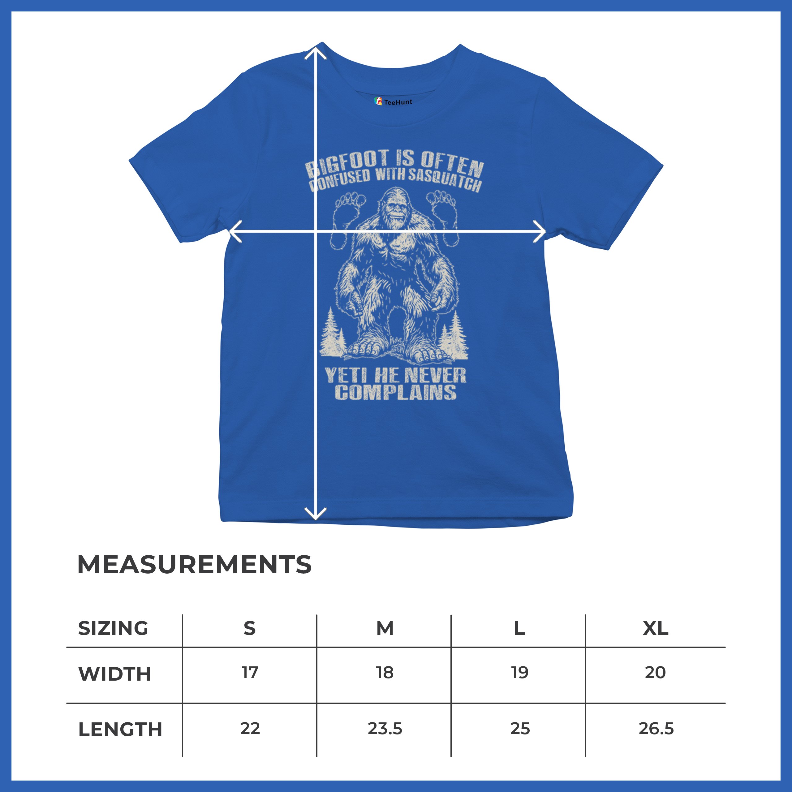 Bigfoot Is Often Confused With Sasquatch Youth T-shirt Yeti Hike Camping Kids - Picture 22 of 22