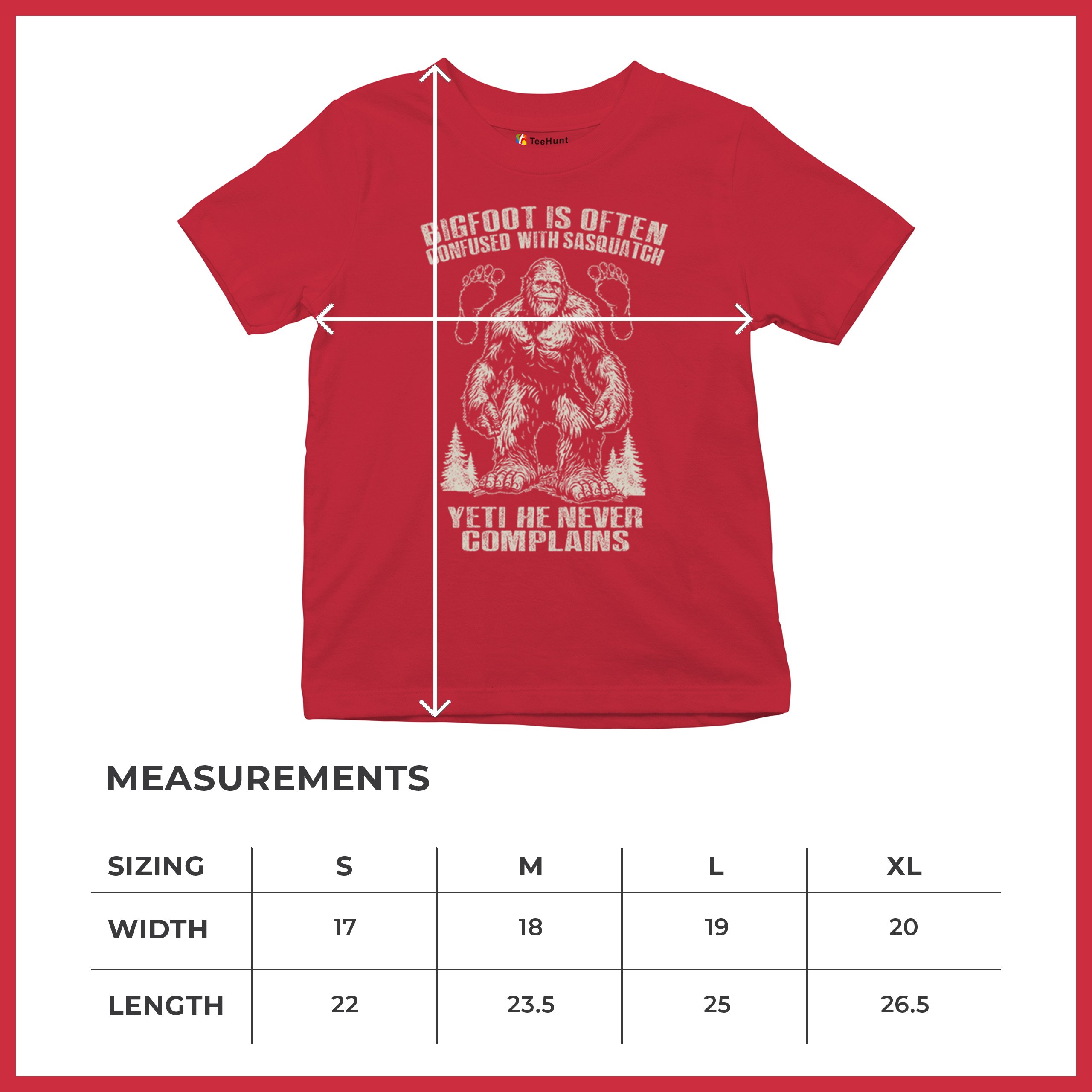 Bigfoot Is Often Confused With Sasquatch Youth T-shirt Yeti Hike Camping Kids - Picture 15 of 22