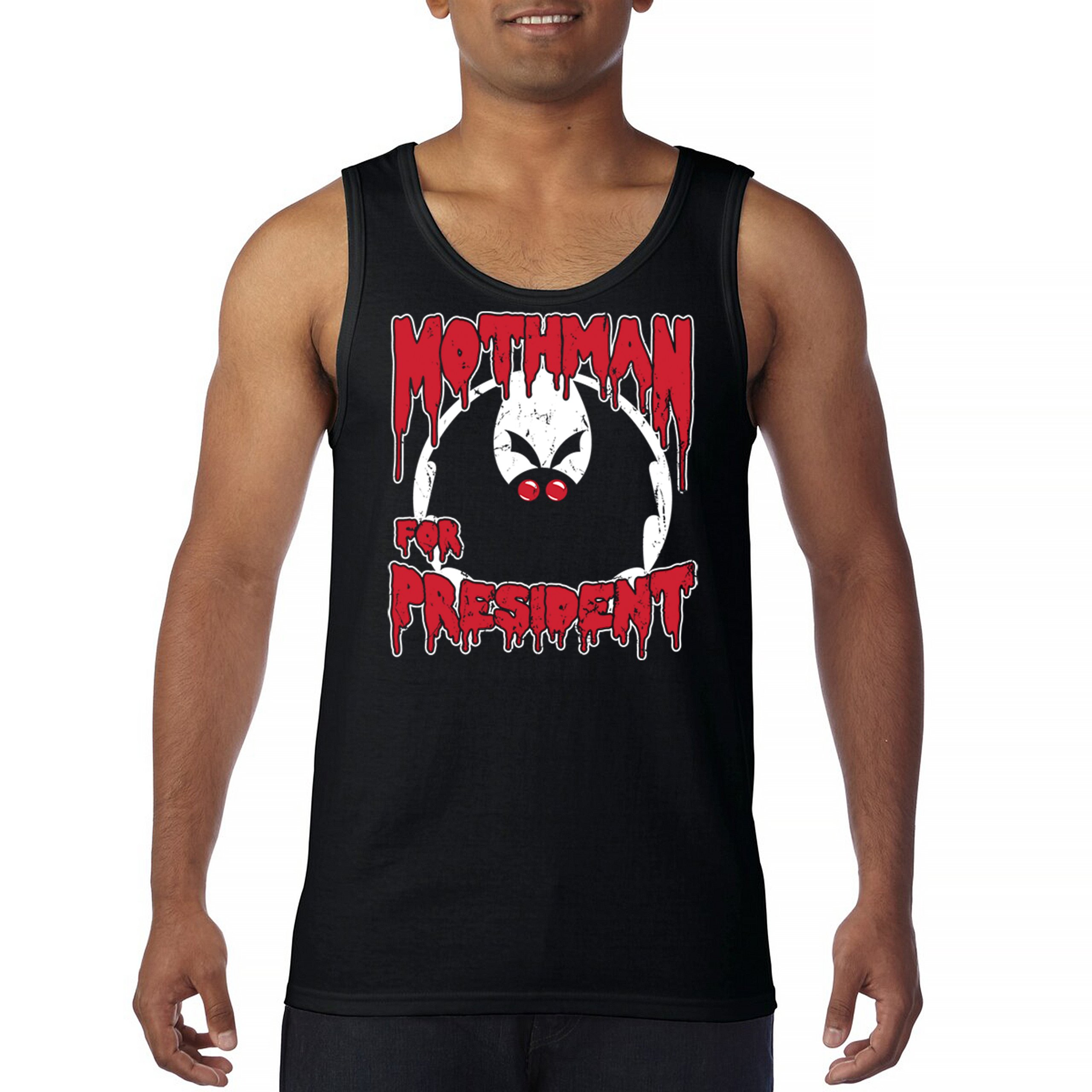 Mothman For President 2024 Tank Top Funny Meme Humor Pop Culture Men’s Top