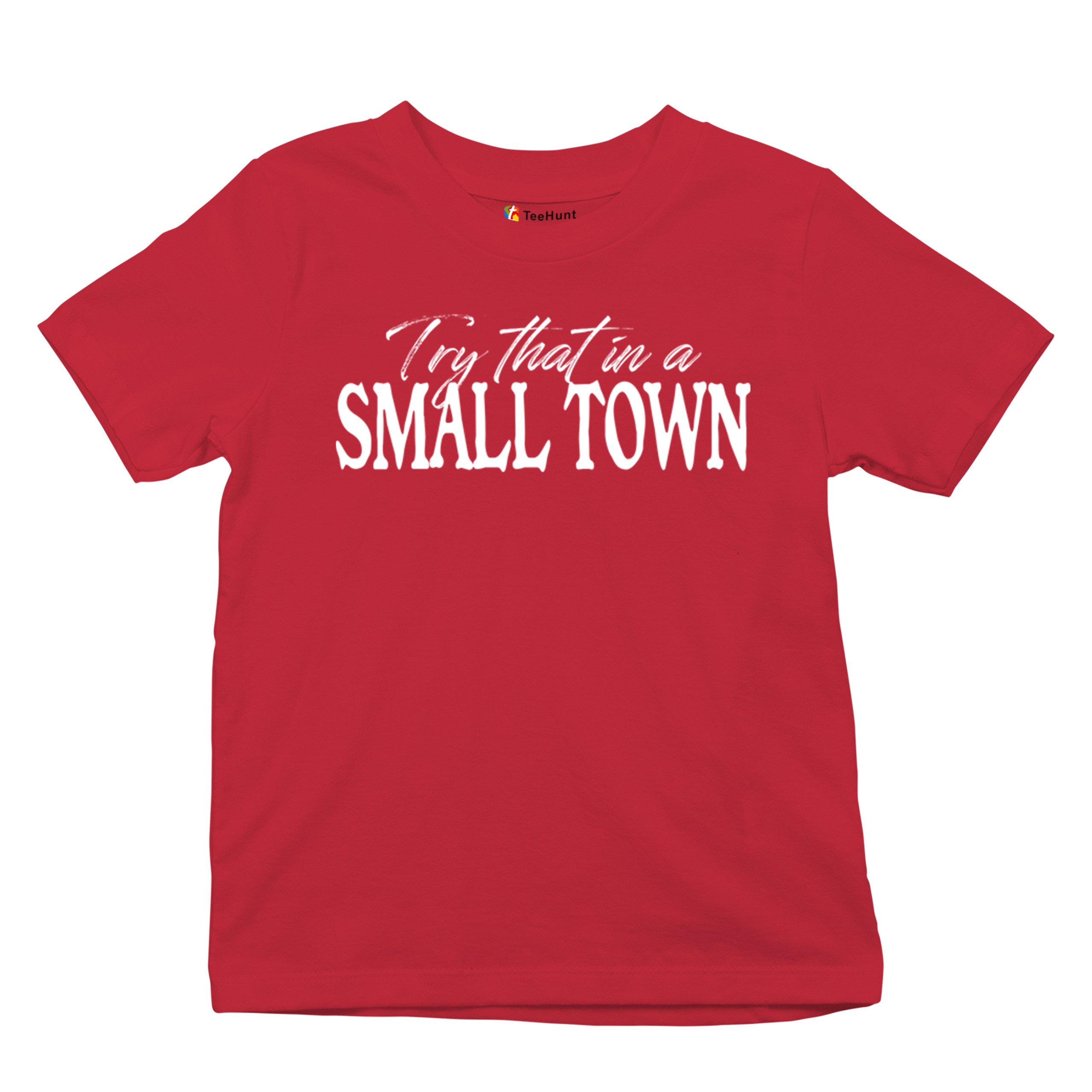 Try That in a Small Town Youth T-shirt American Patriotic Conservative US Kids - Picture 13 of 36