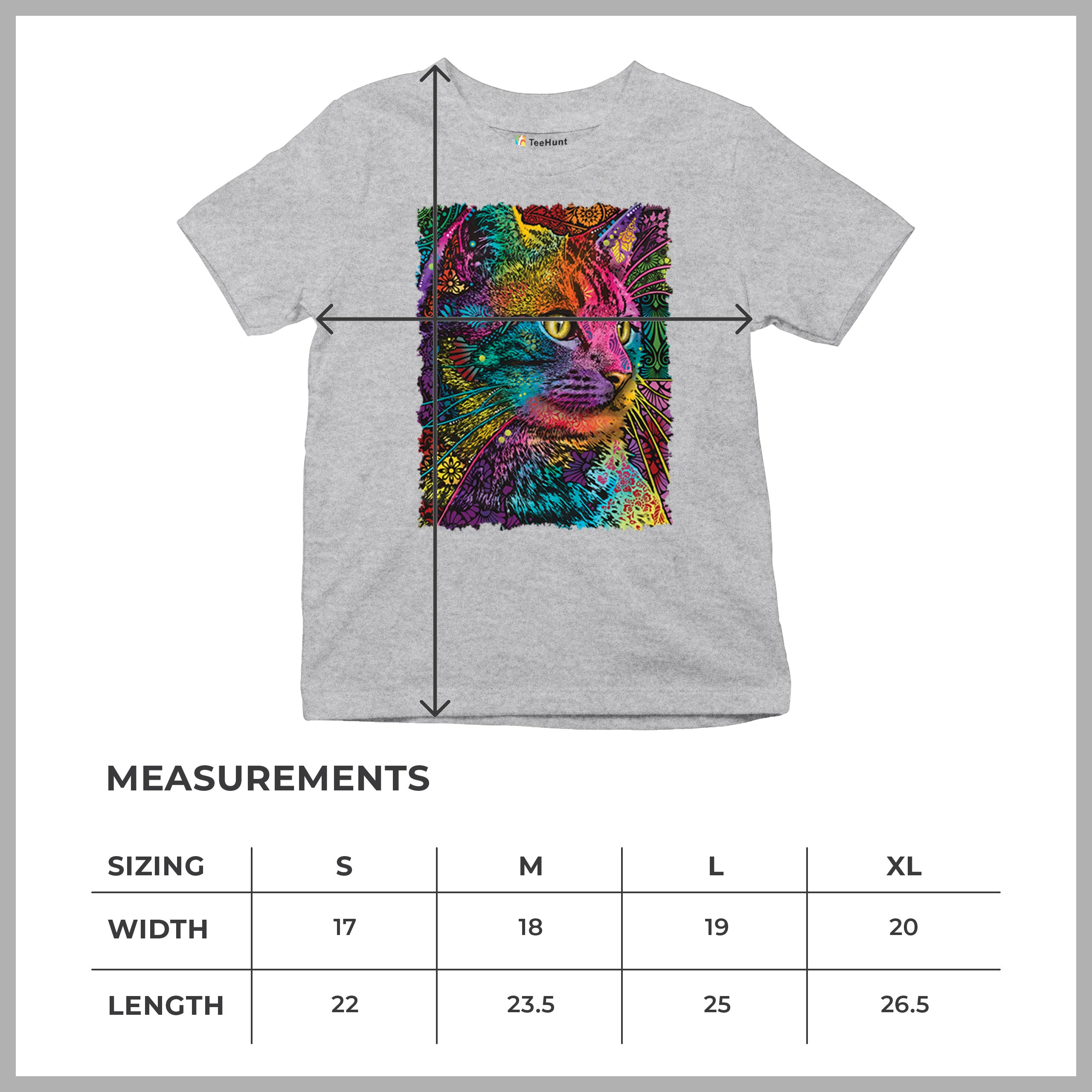 Lovable Cat Youth T-shirt Dean Russo Colorful Felis Catus Pattern Art Kids - Picture 15 of 50